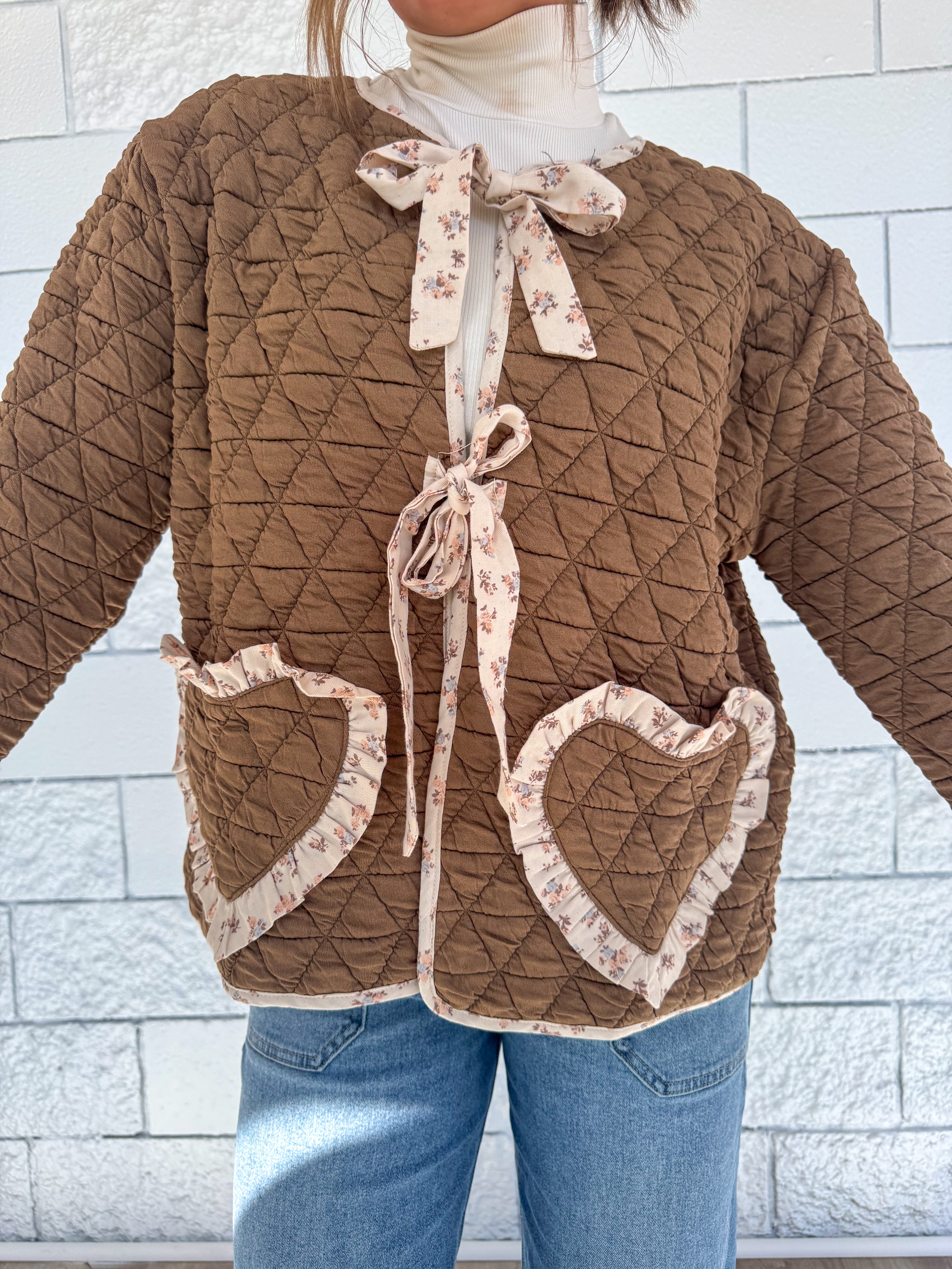 Mocha Sweetheart Quilted Jacket