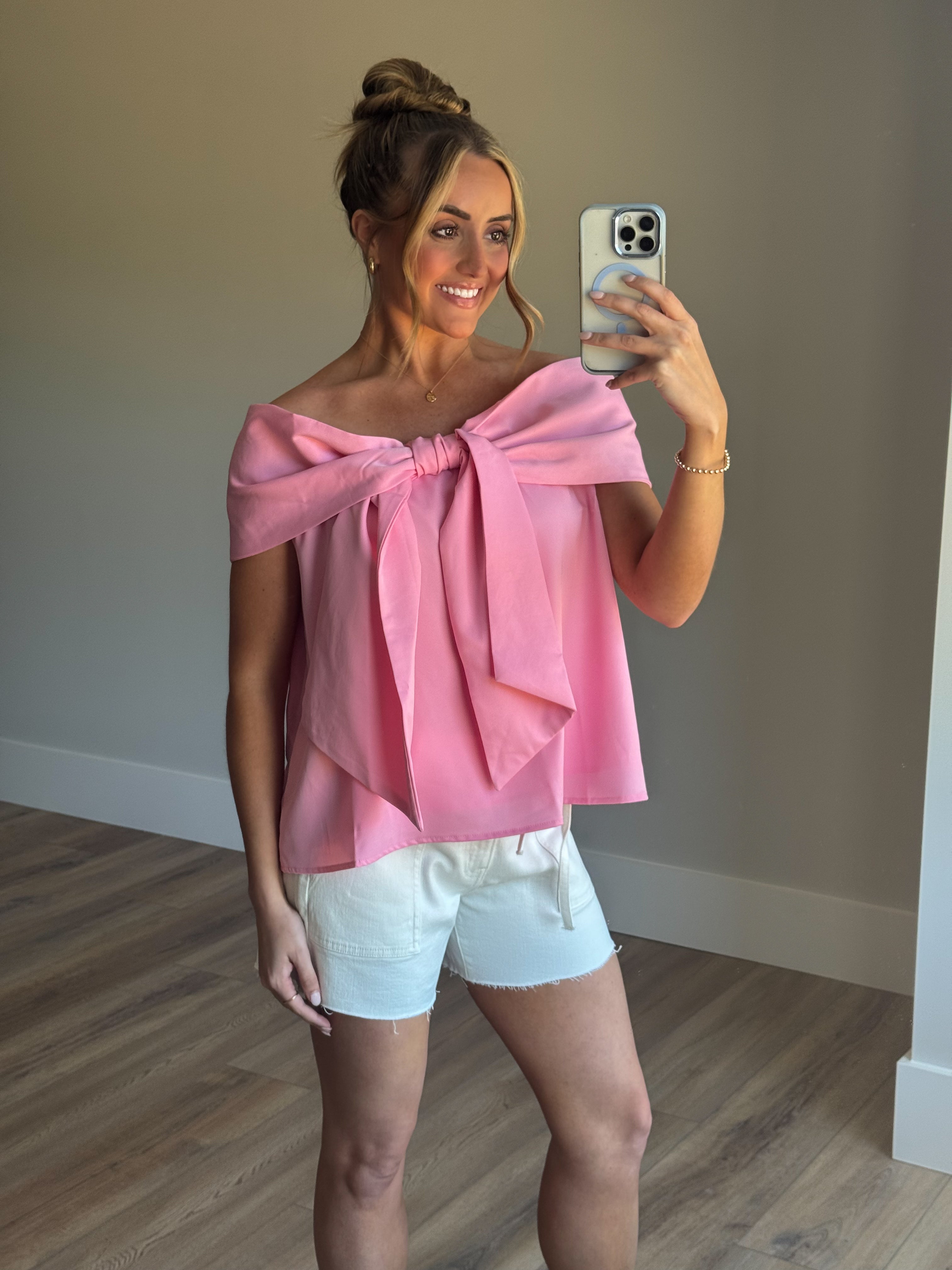 High Rise Midi Tie Shorts