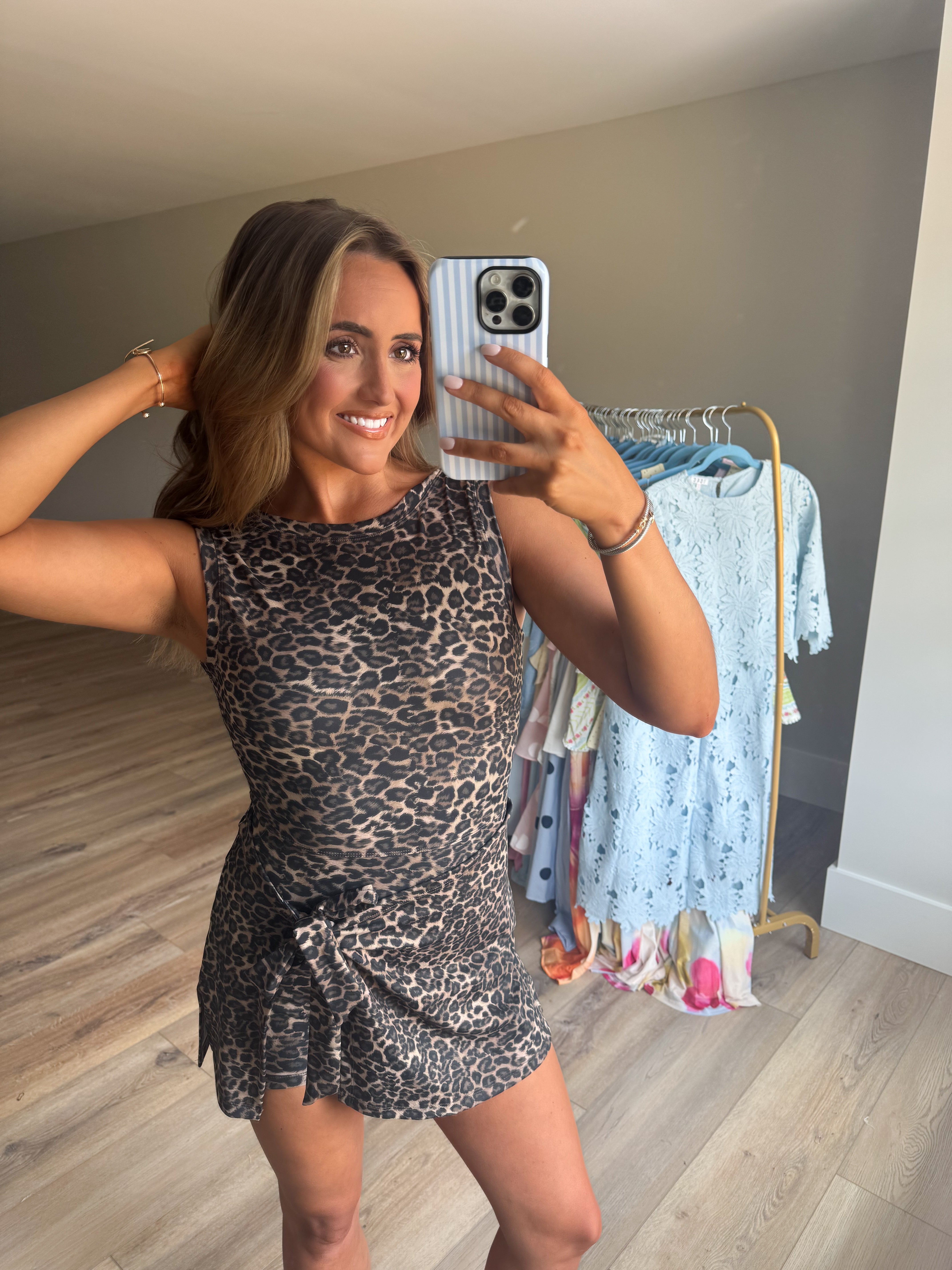 Cheetah Wrap Athletic Dress