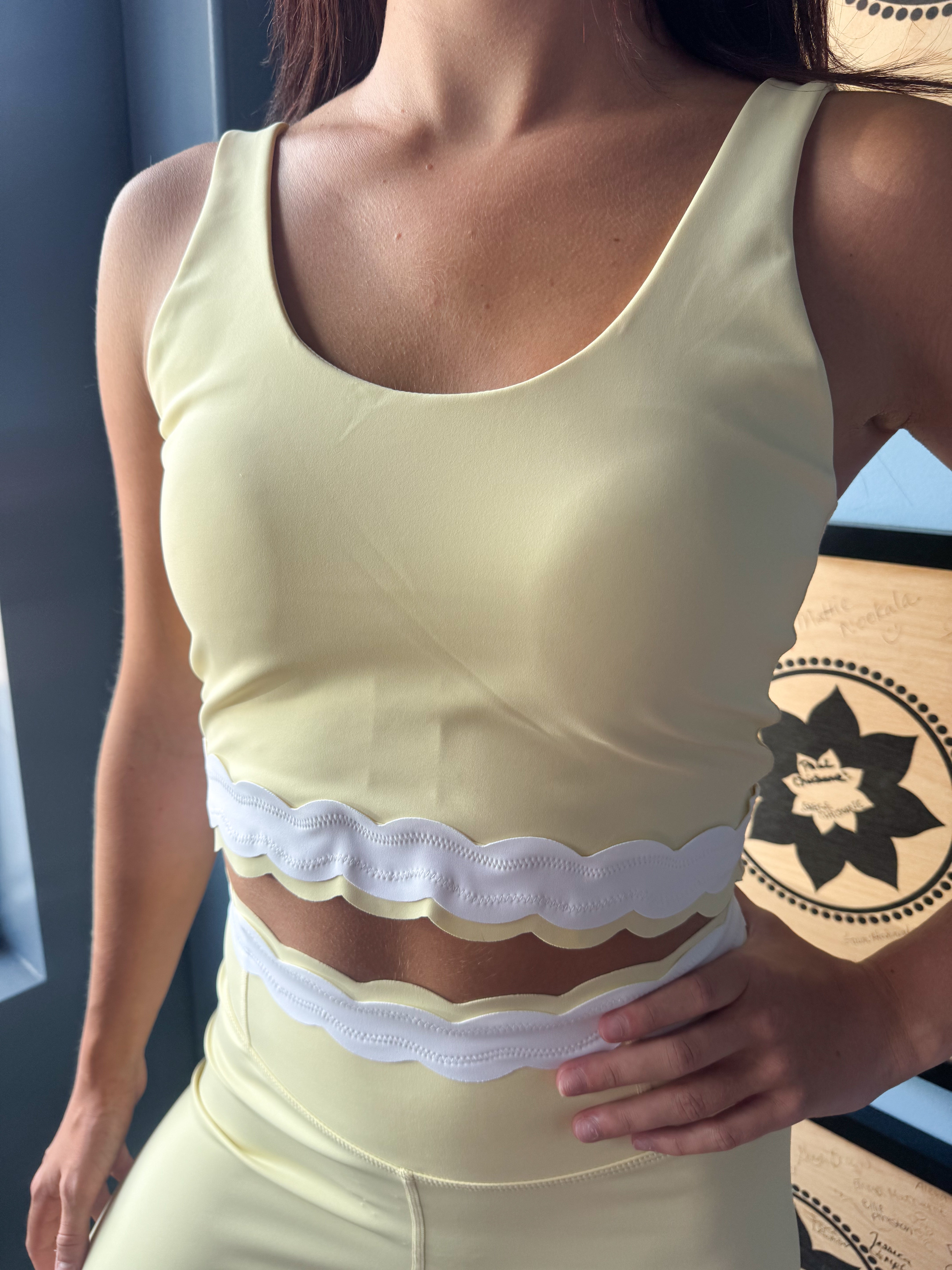 Scallop Trim Crop Top