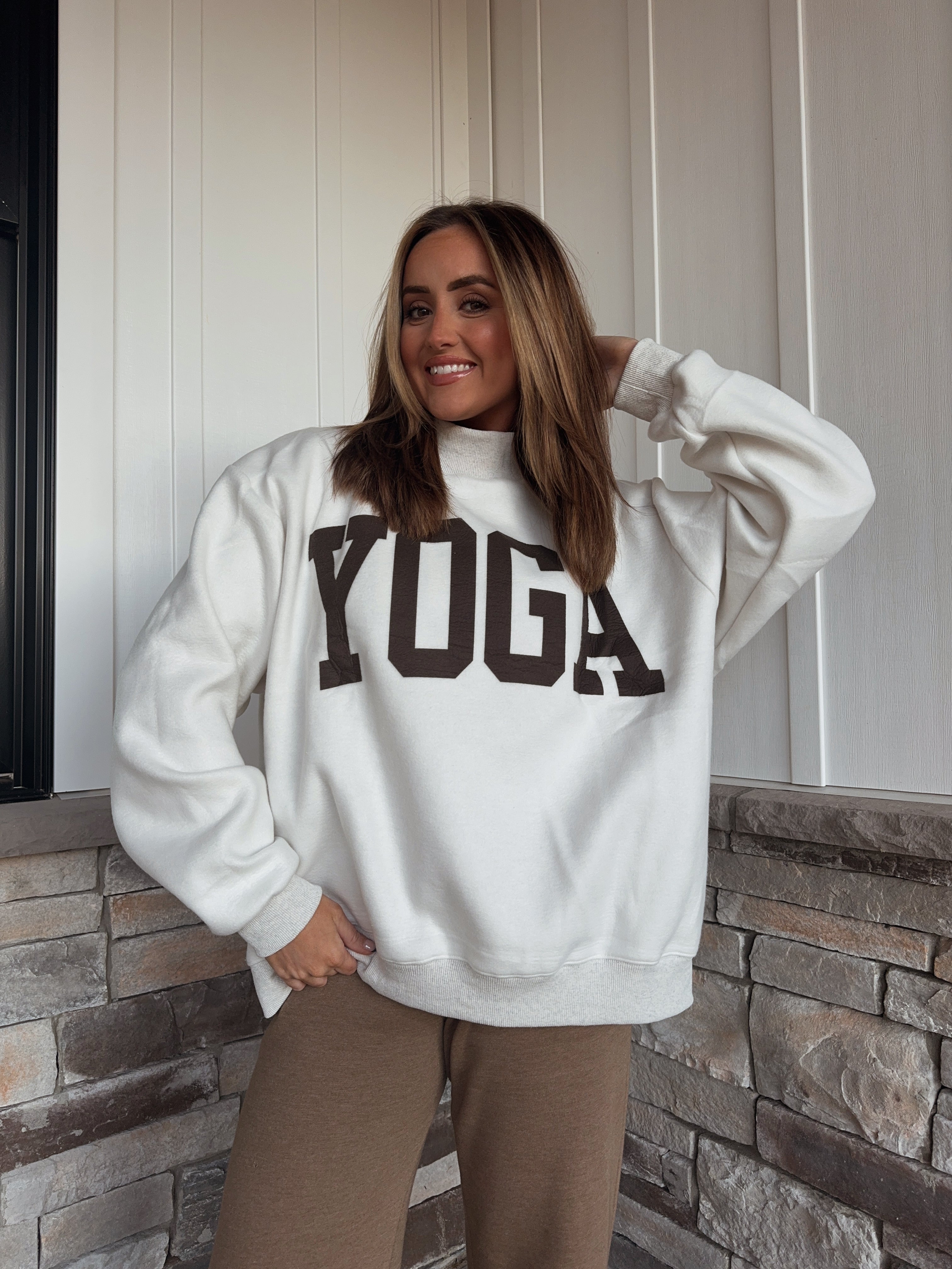 Pilates & Yoga Reversible Mockneck Sweatshirt