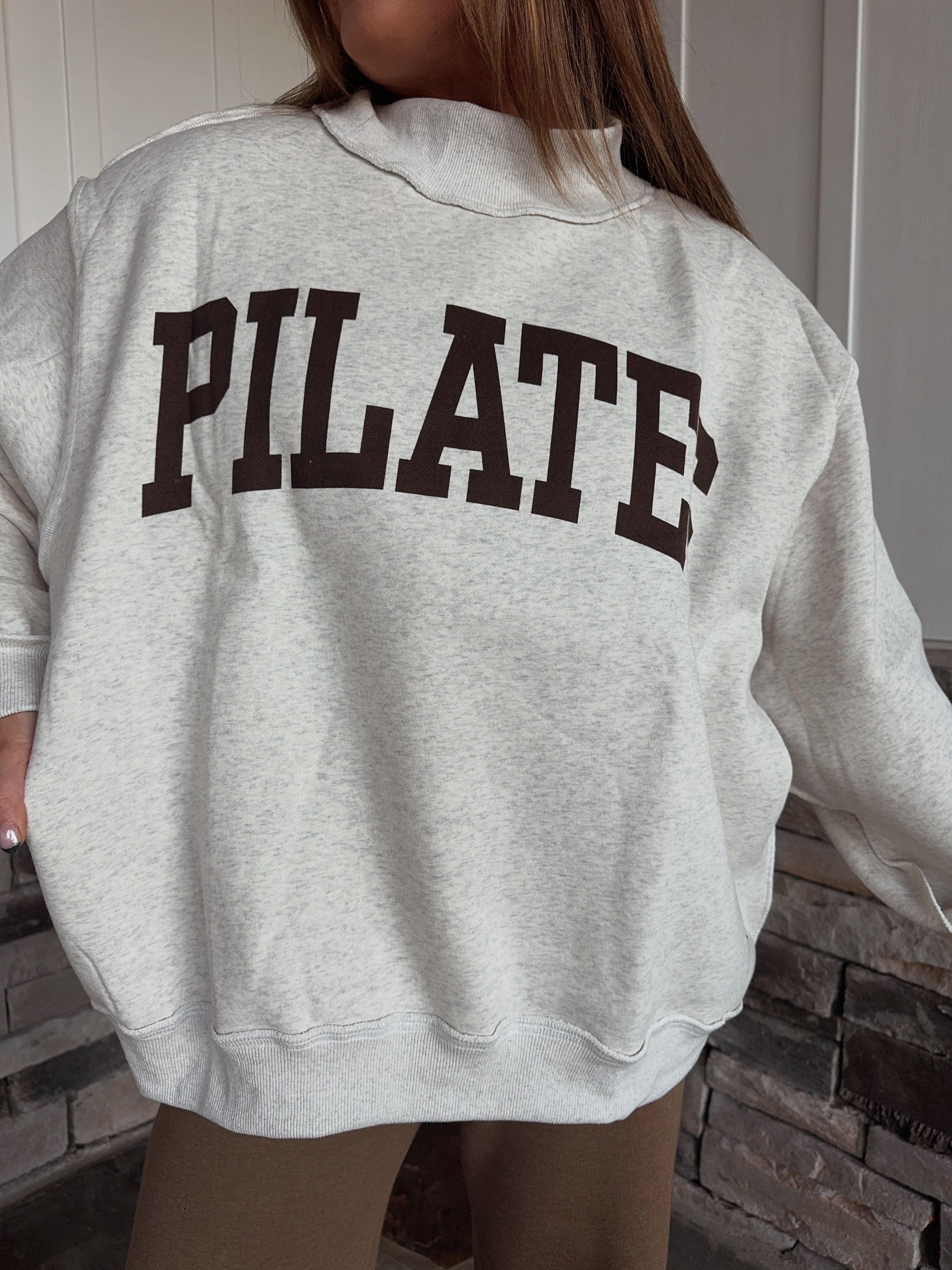 Pilates & Yoga Reversible Mockneck Sweatshirt
