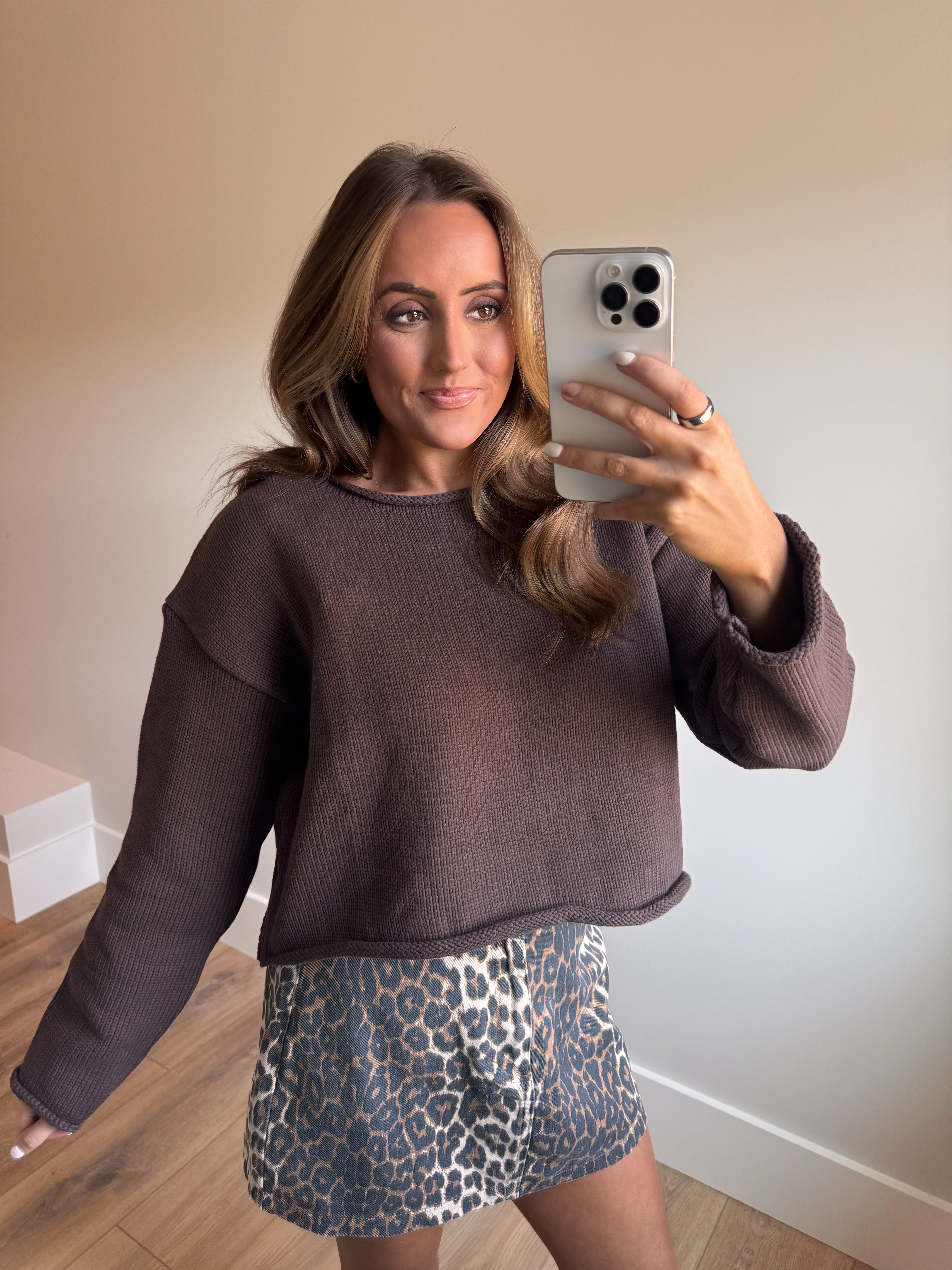 Mocha Morning Knit Sweater