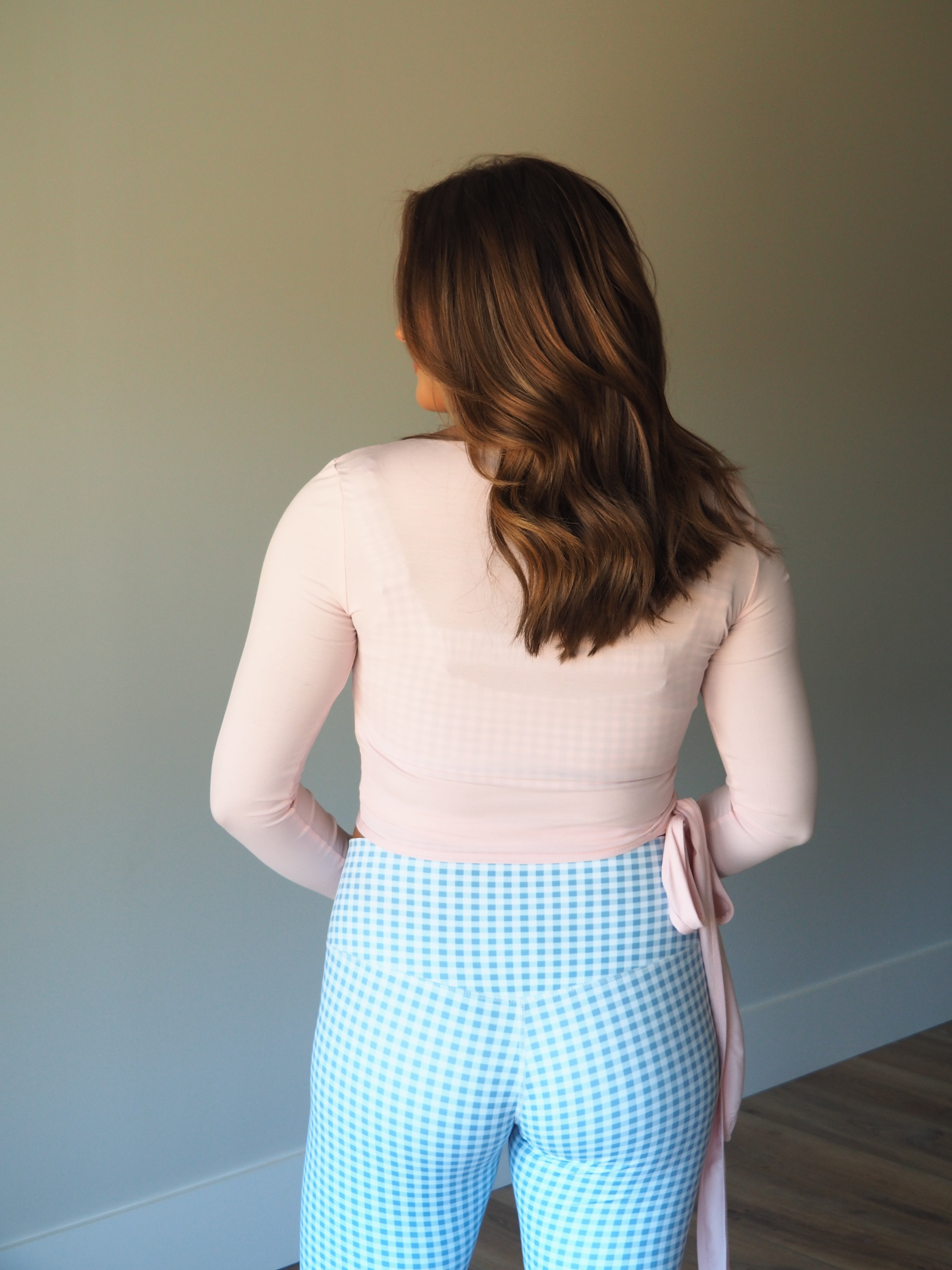 Long Sleeve V Neck Wrap Top