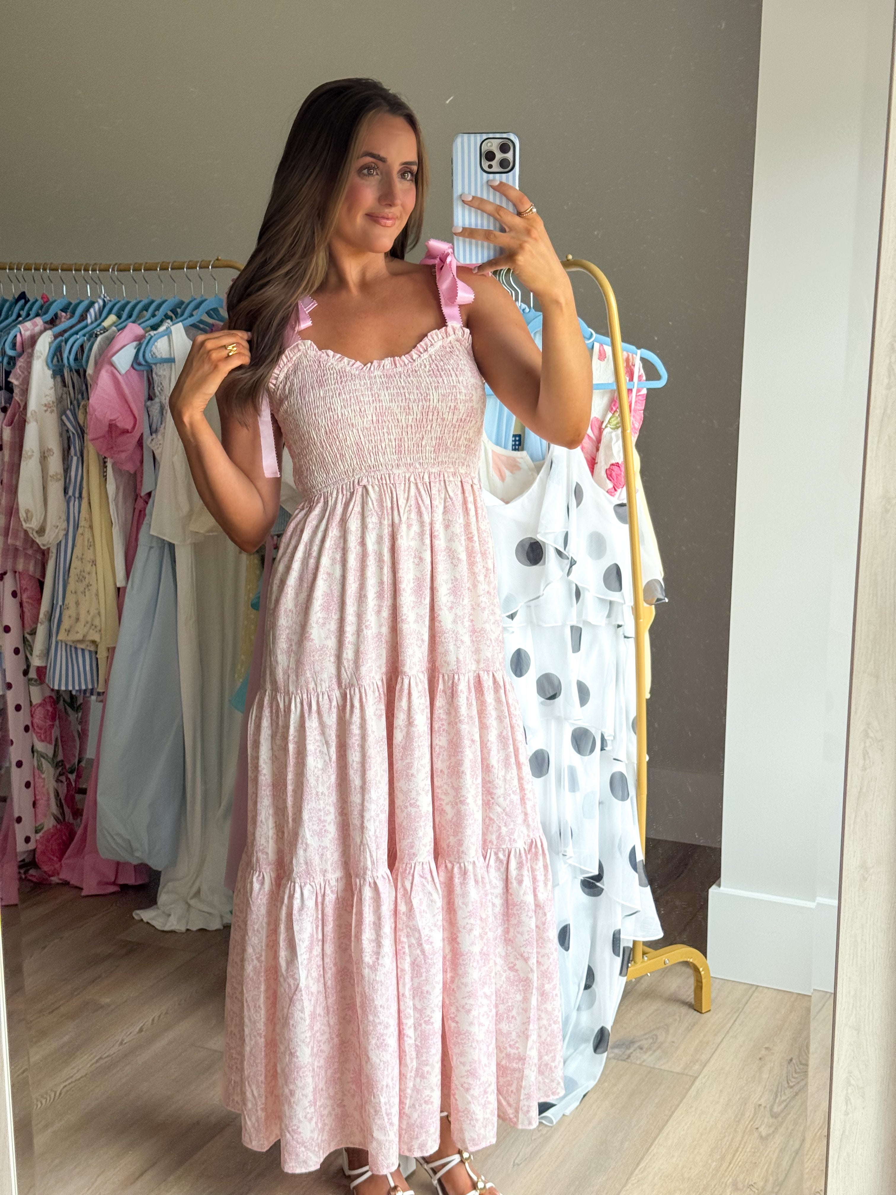 Pink Petals Maxi Dress