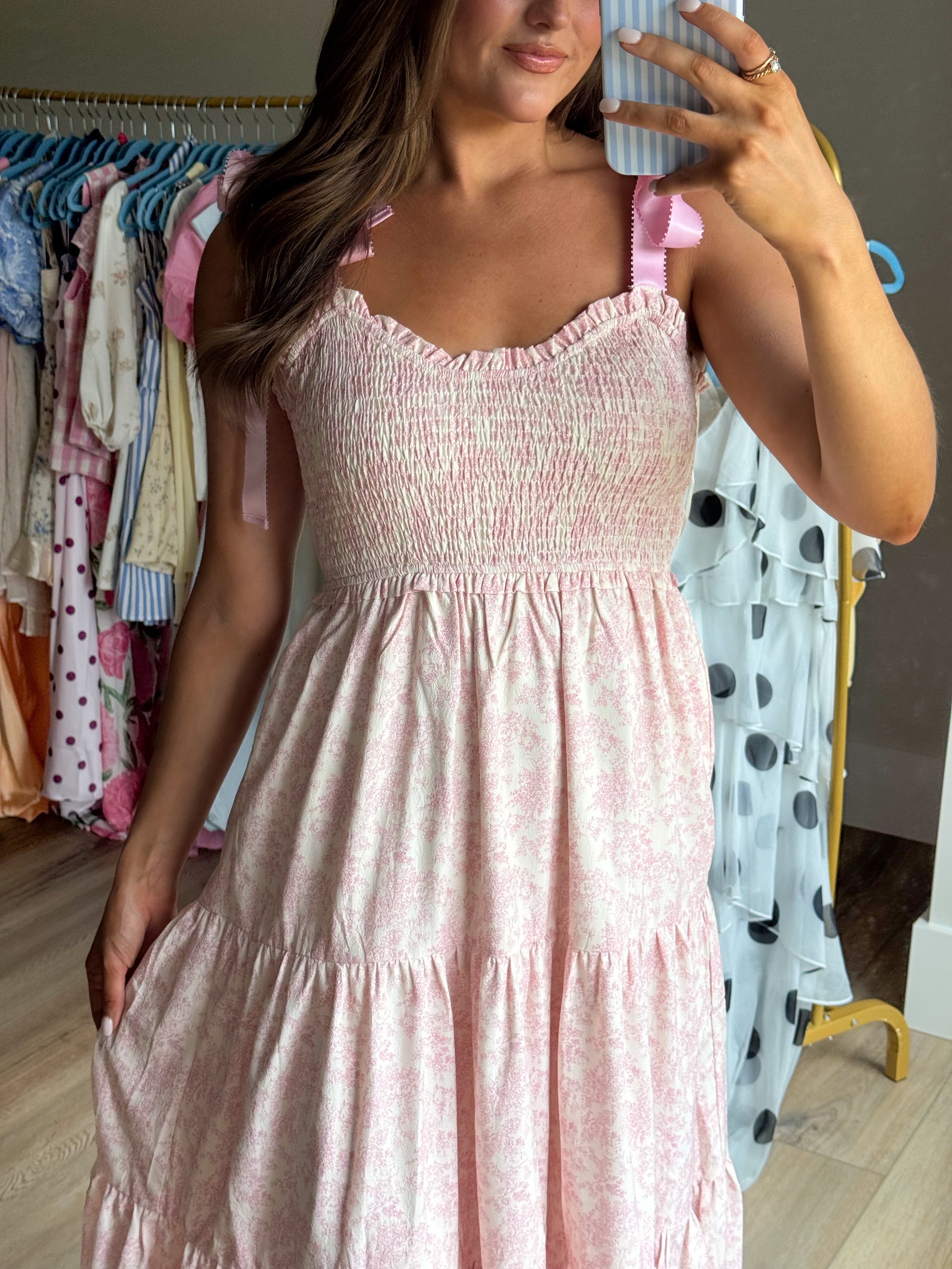 Pink Petals Maxi Dress