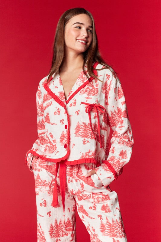 Gingerbread Village Pajama Set