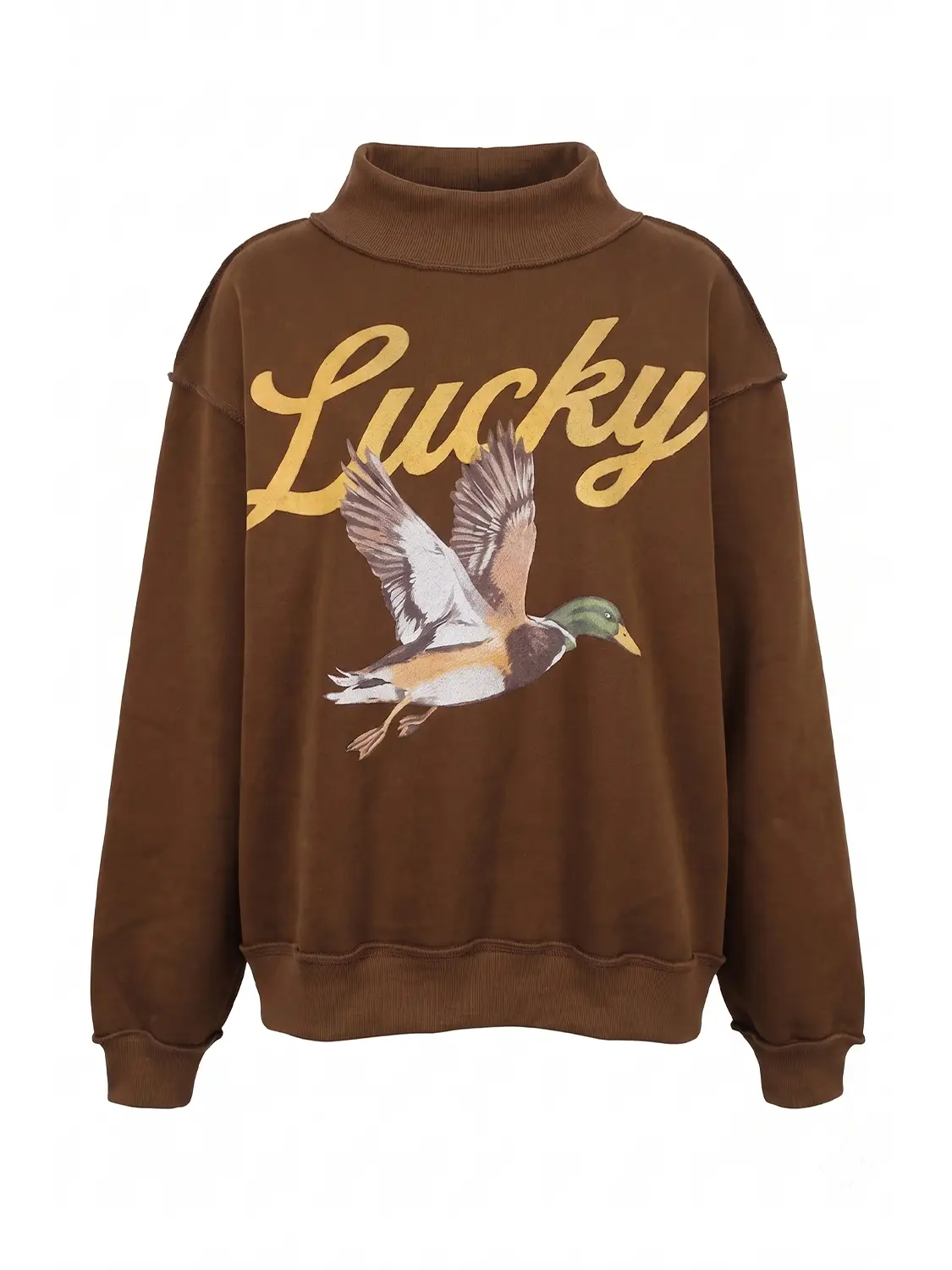 Lucky Duck Mockneck - Brown (Pre-Order)