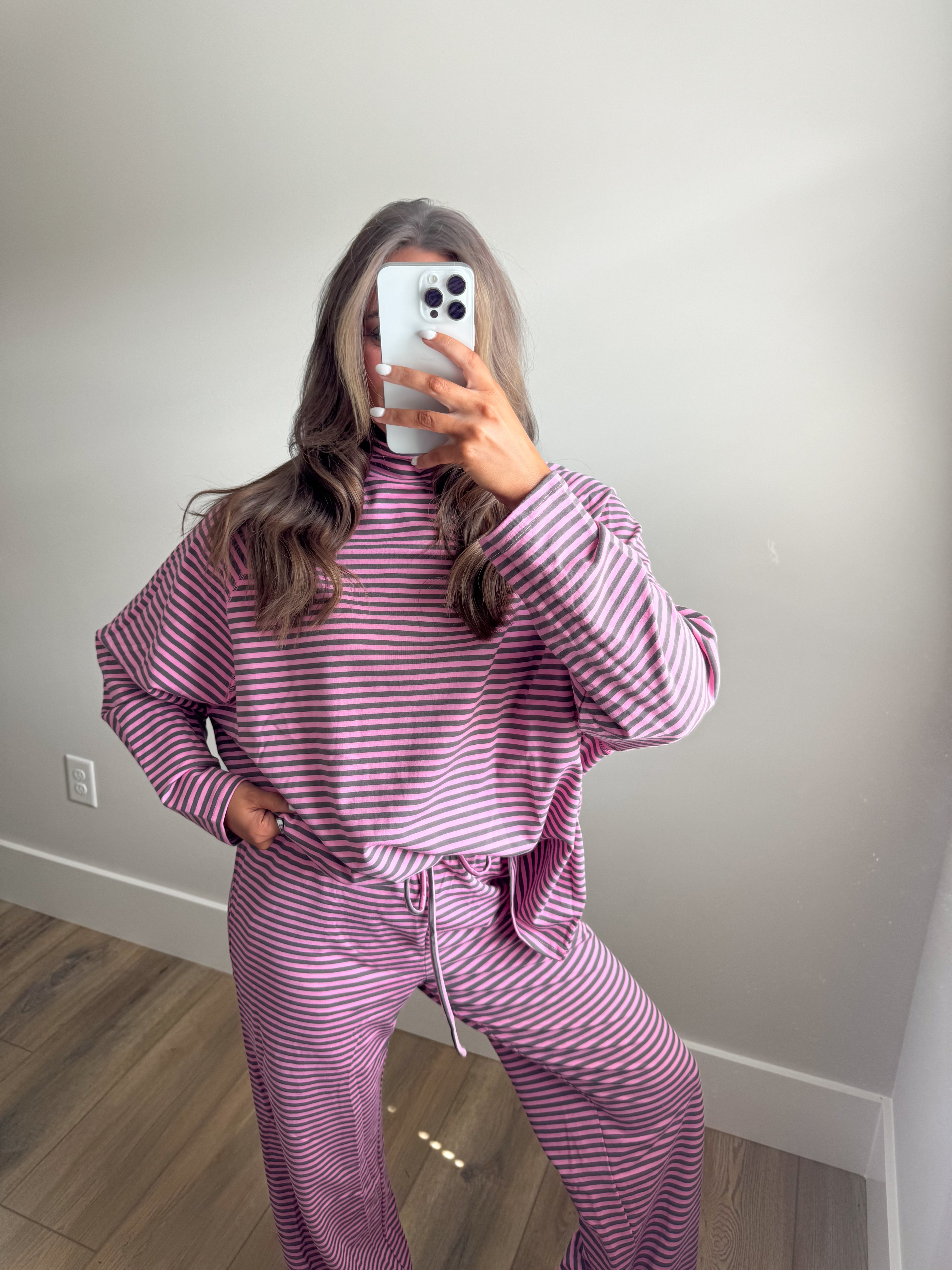 The Carolina Stripe Set - Pink
