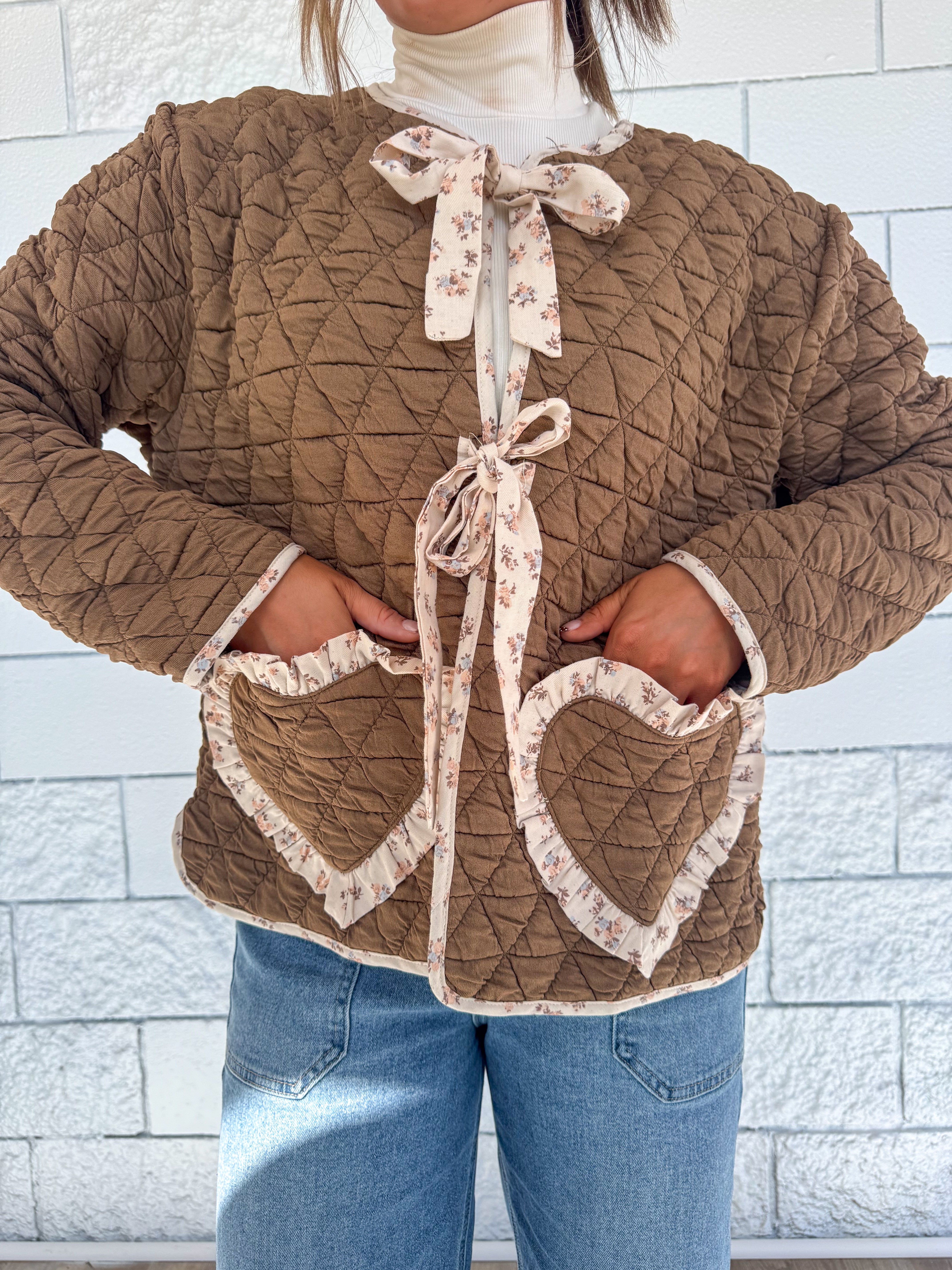 Mocha Sweetheart Quilted Jacket