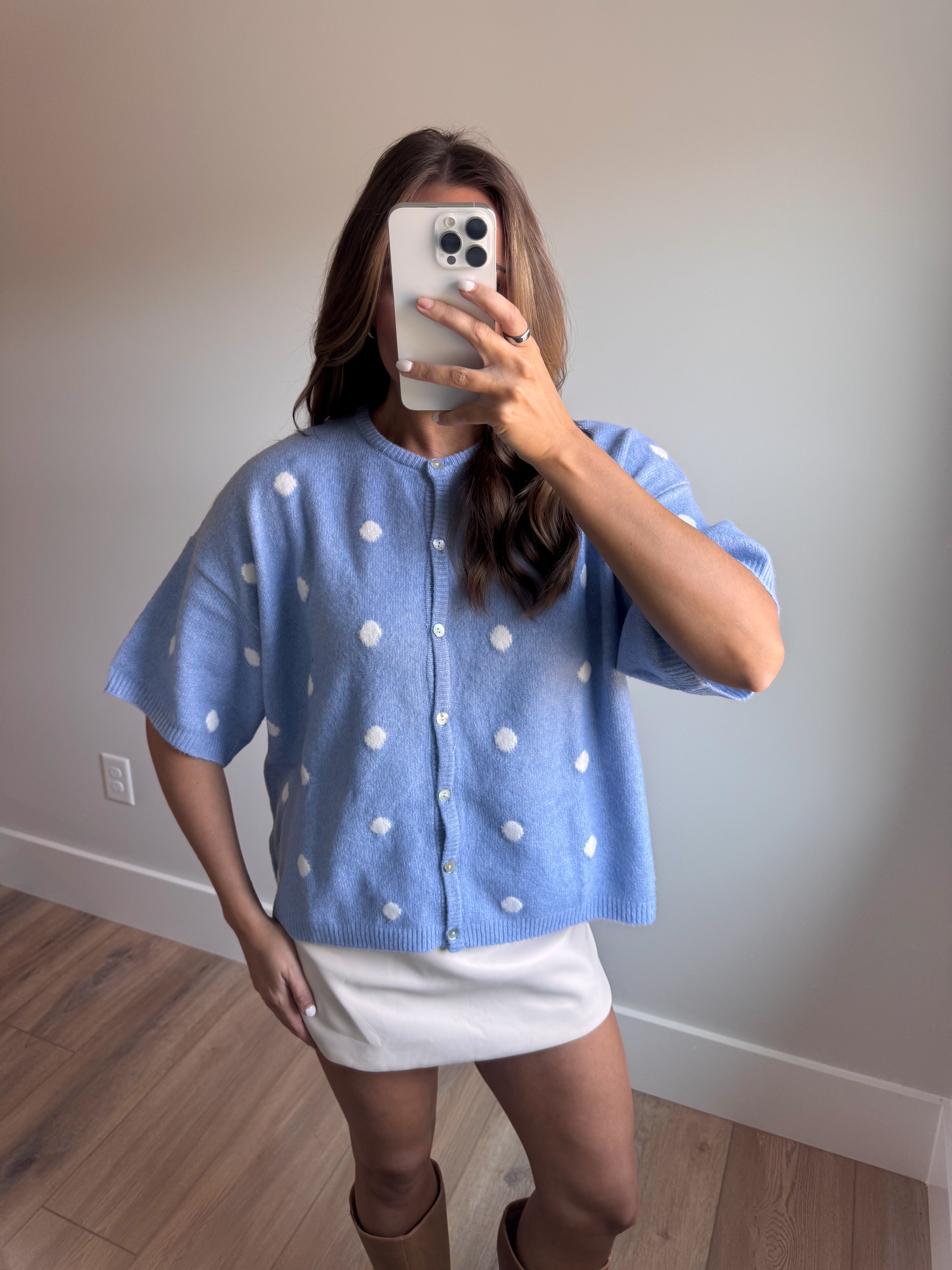 Sweater Weather Cardigan - Light Blue