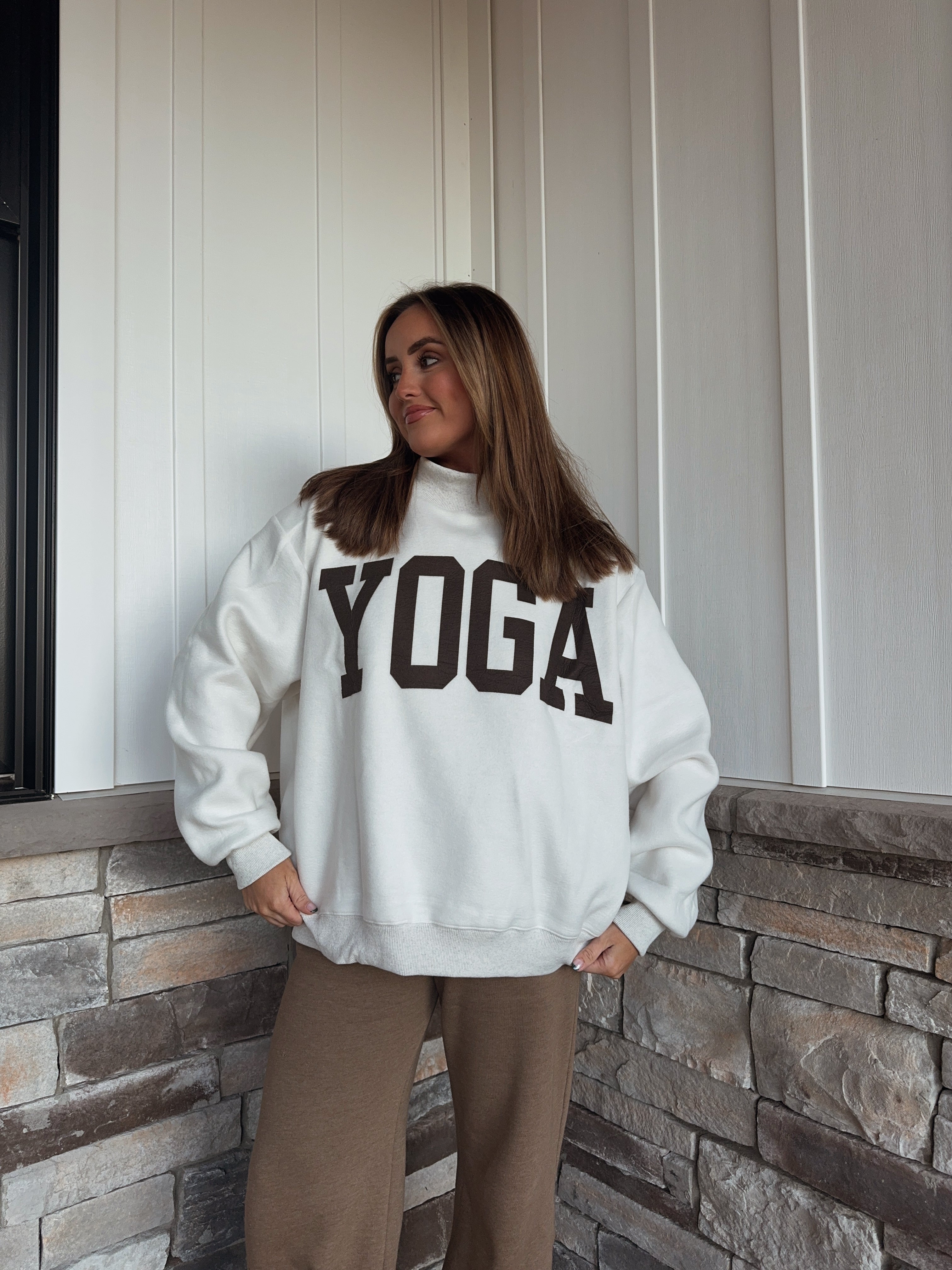 Pilates & Yoga Reversible Mockneck Sweatshirt