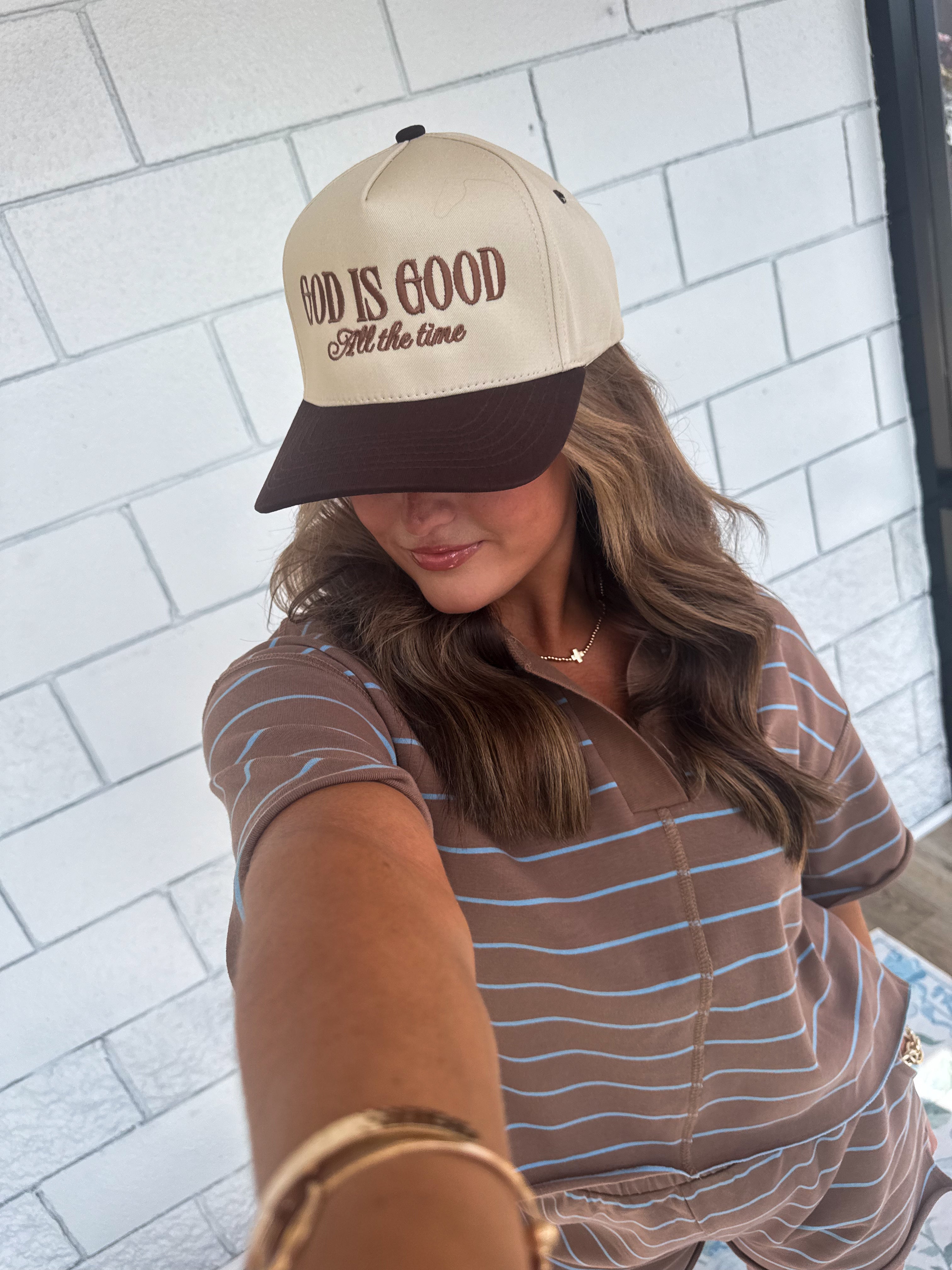 God Is Good Trucker Hat - Brown