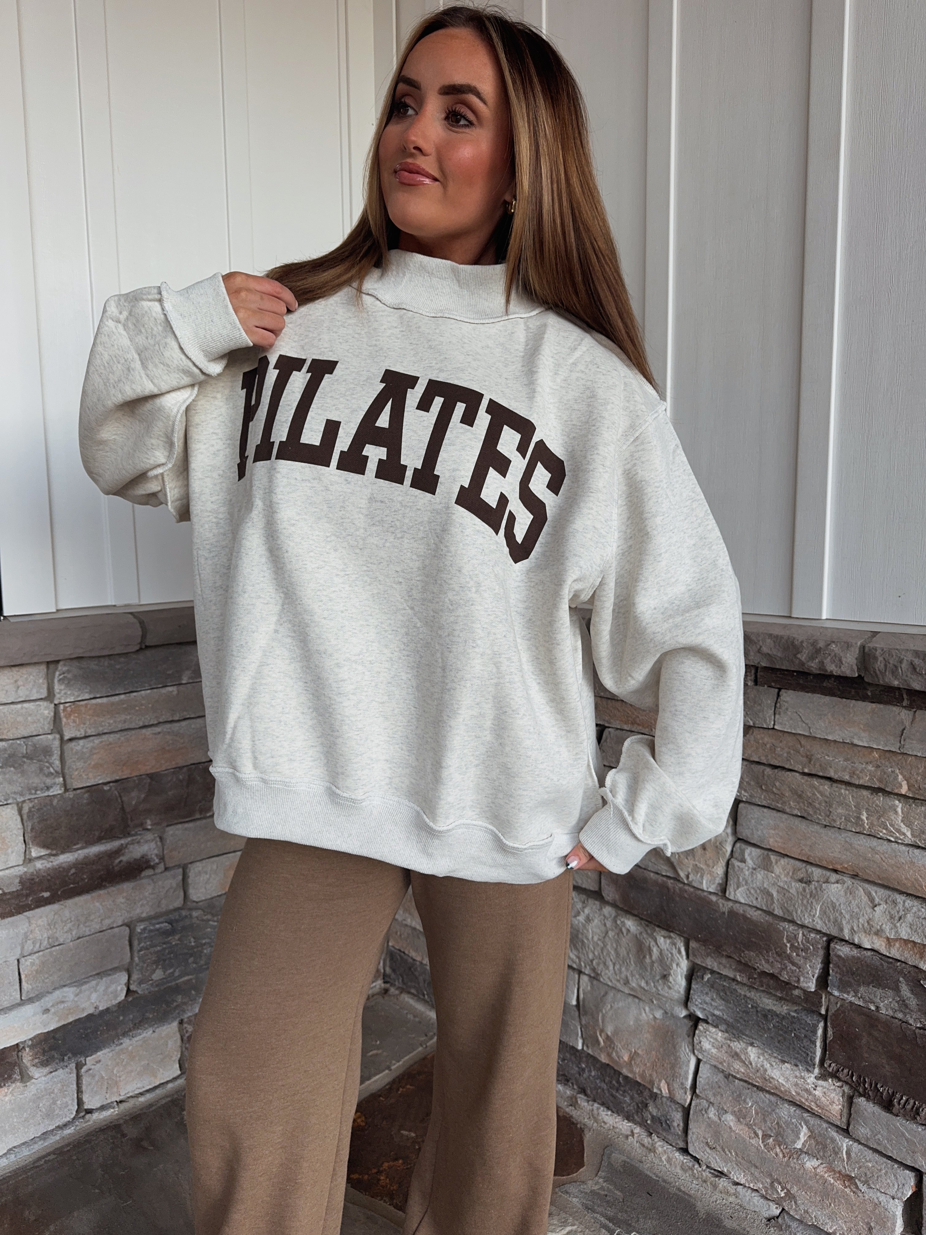 Pilates & Yoga Reversible Mockneck Sweatshirt