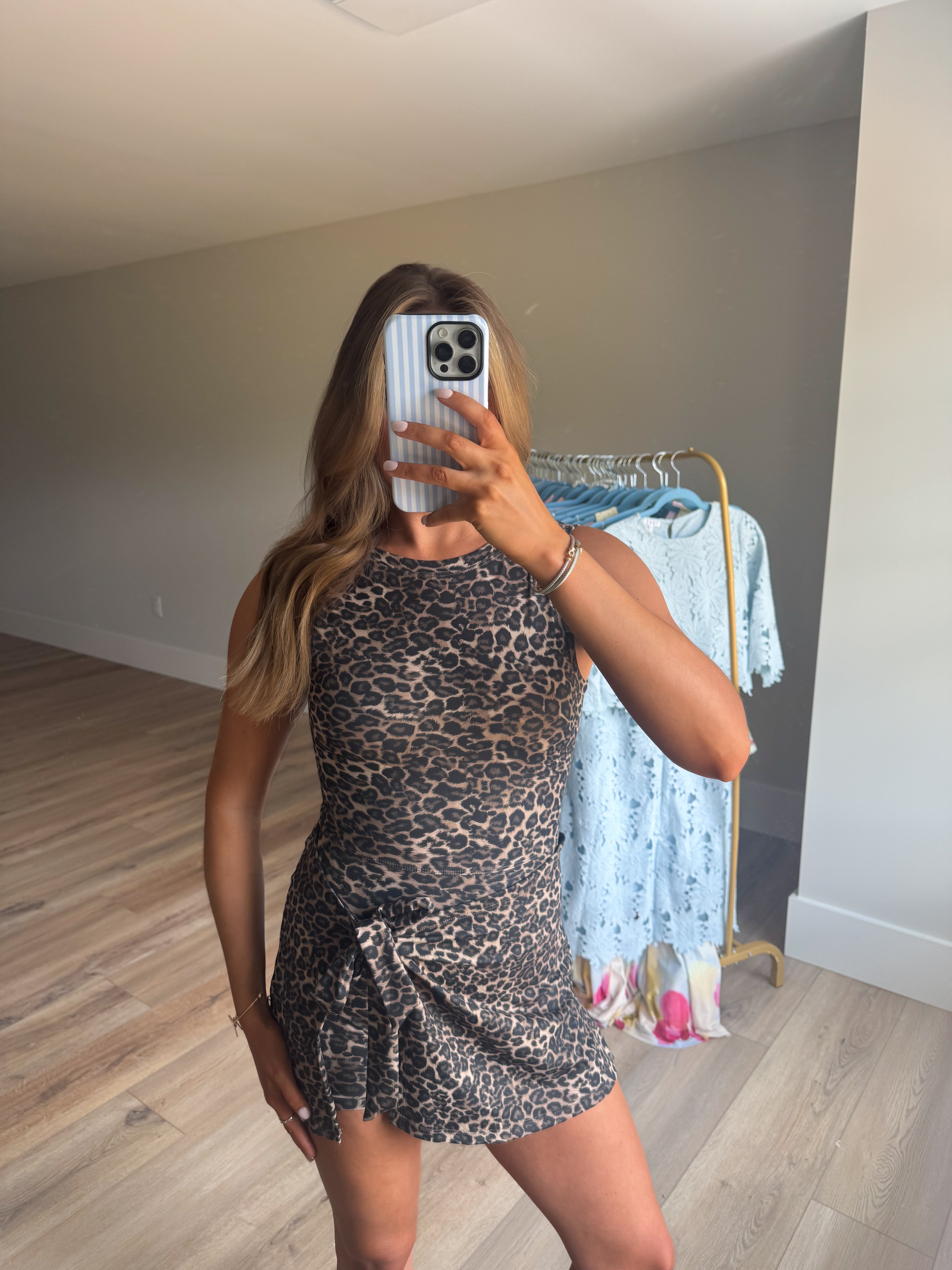 Cheetah Wrap Athletic Dress