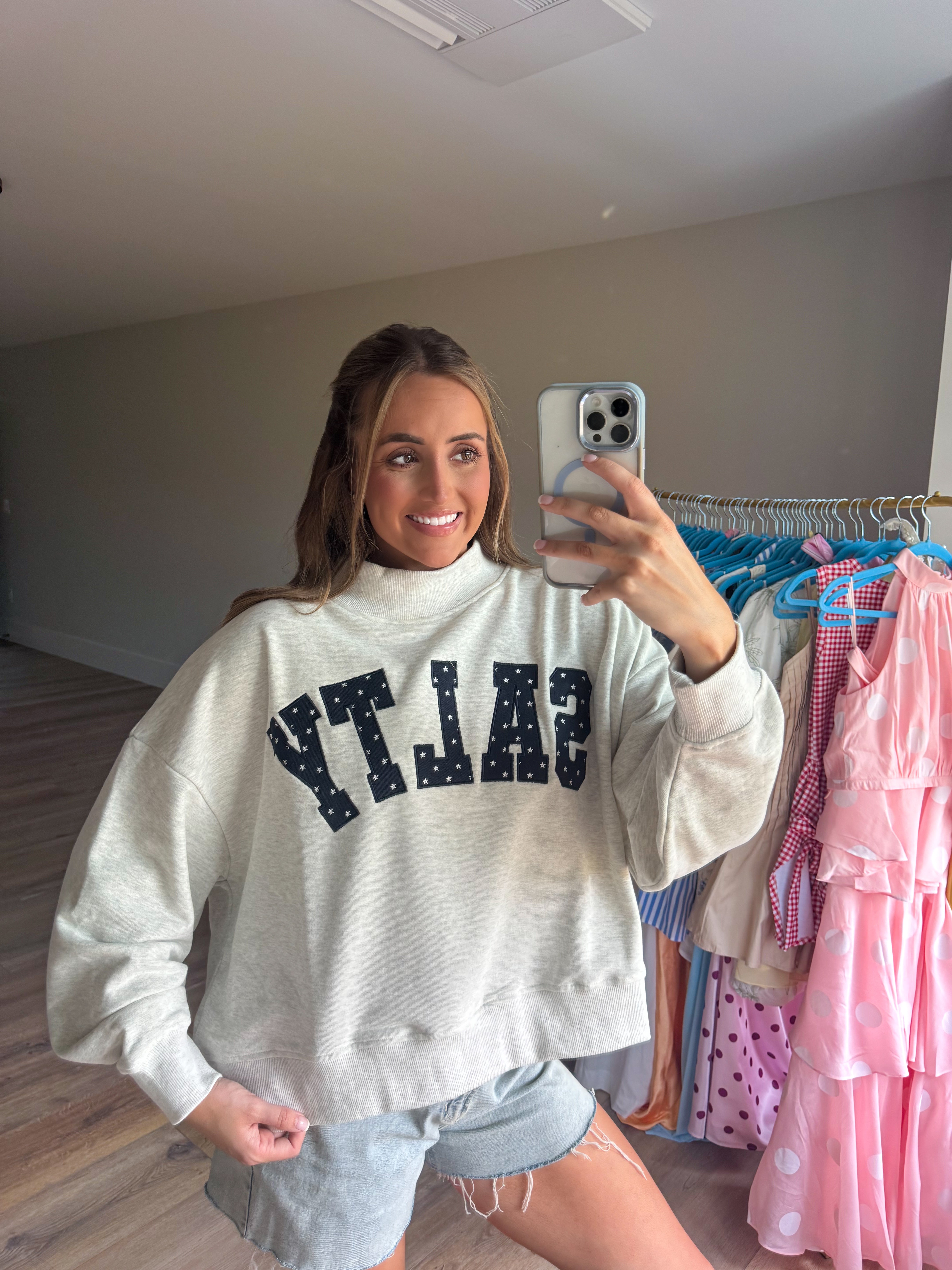 Salty Oversized Mockneck Sweatshirt