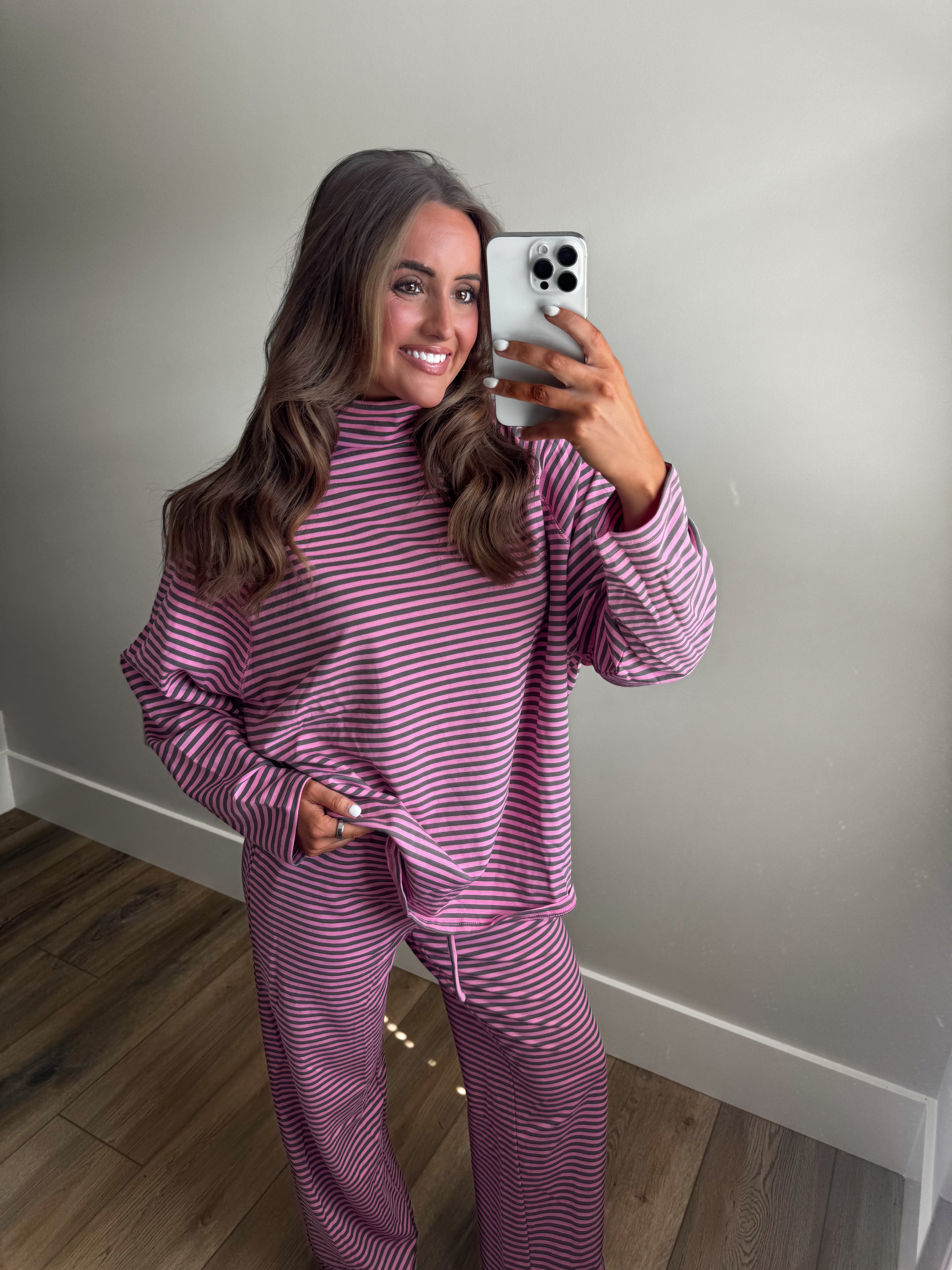 The Carolina Stripe Set - Pink