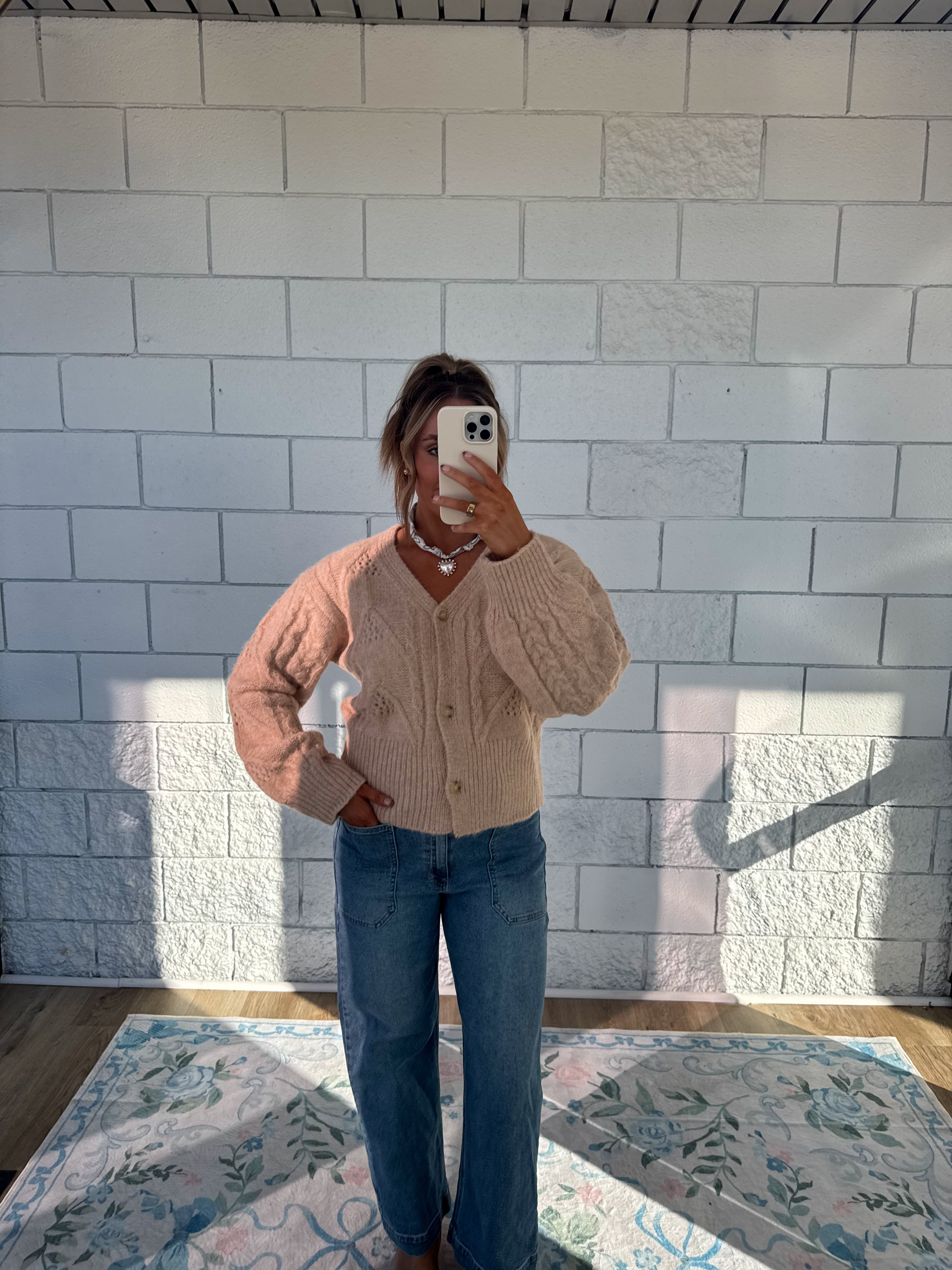 Toasted Almond Knit Cardigan