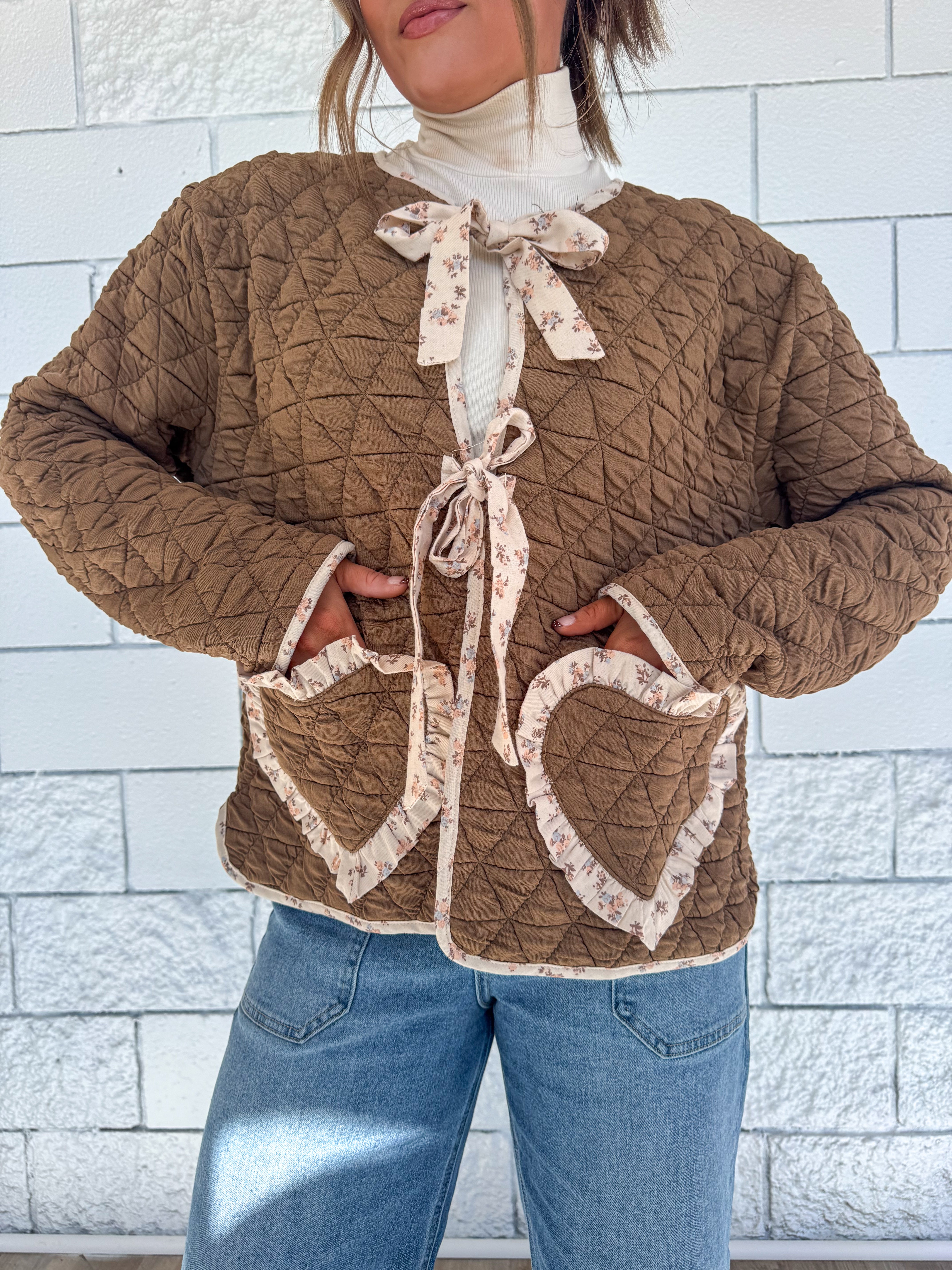 Mocha Sweetheart Quilted Jacket