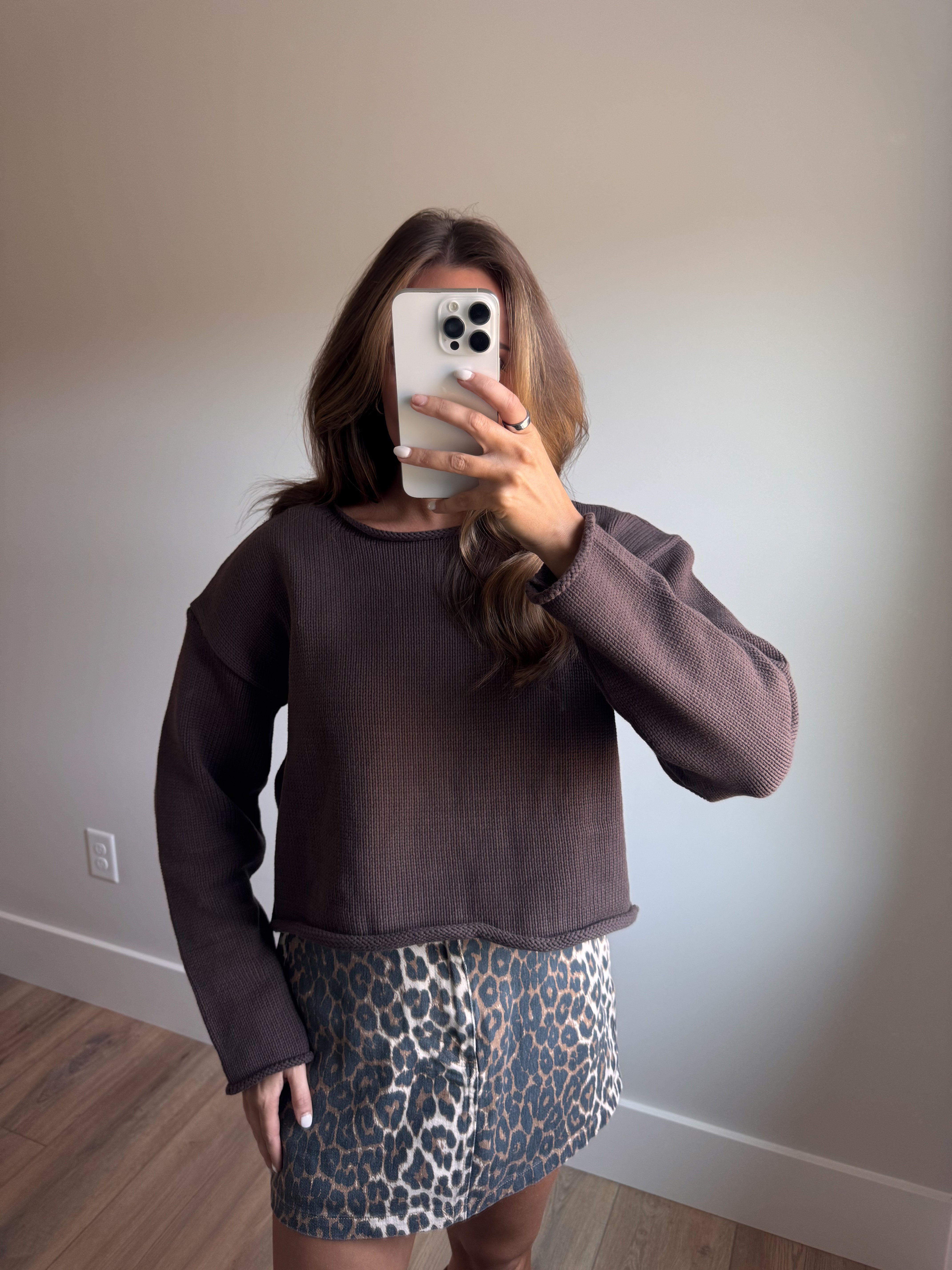 Mocha Morning Knit Sweater