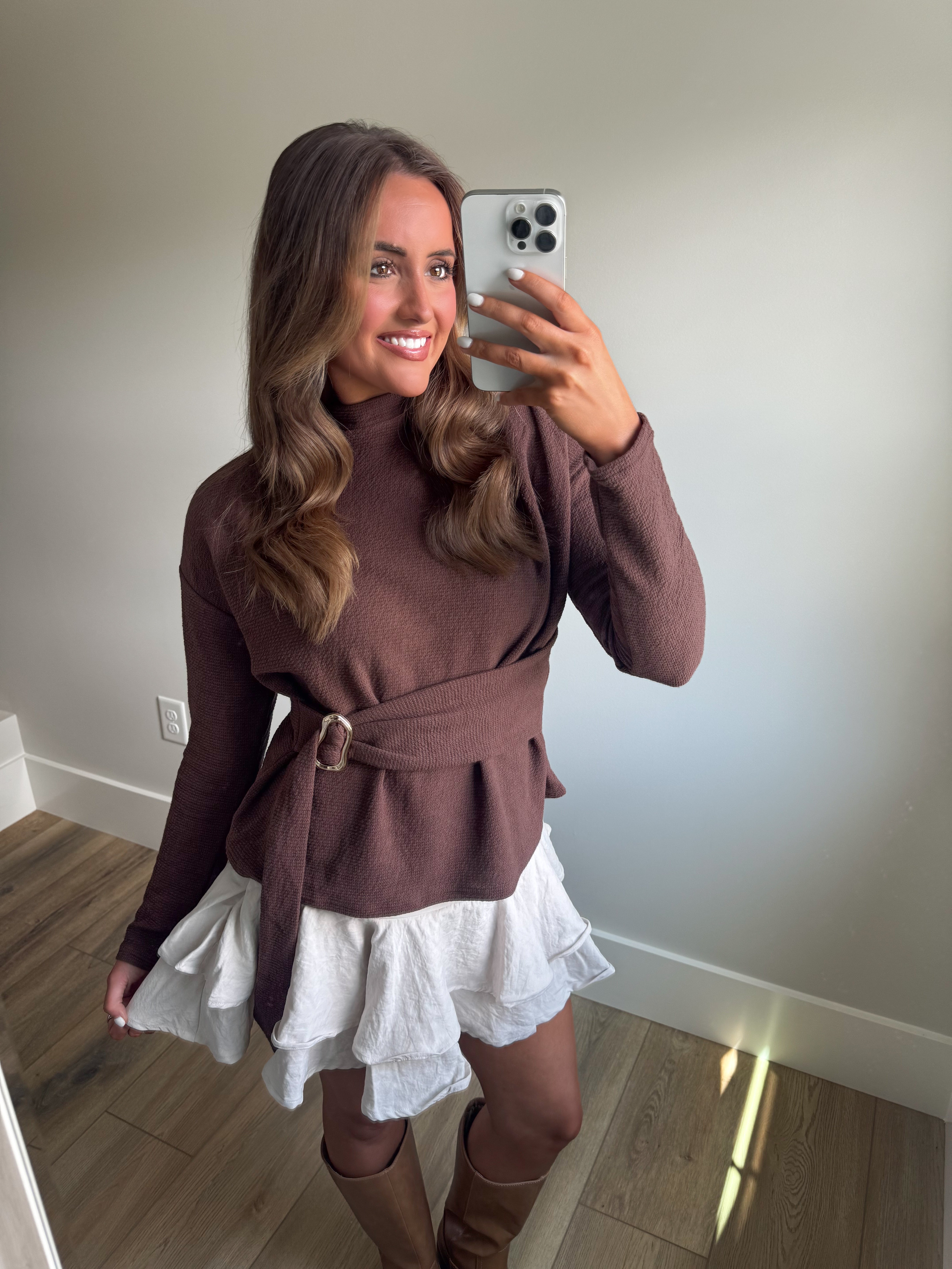 Falling For You Mockneck Top