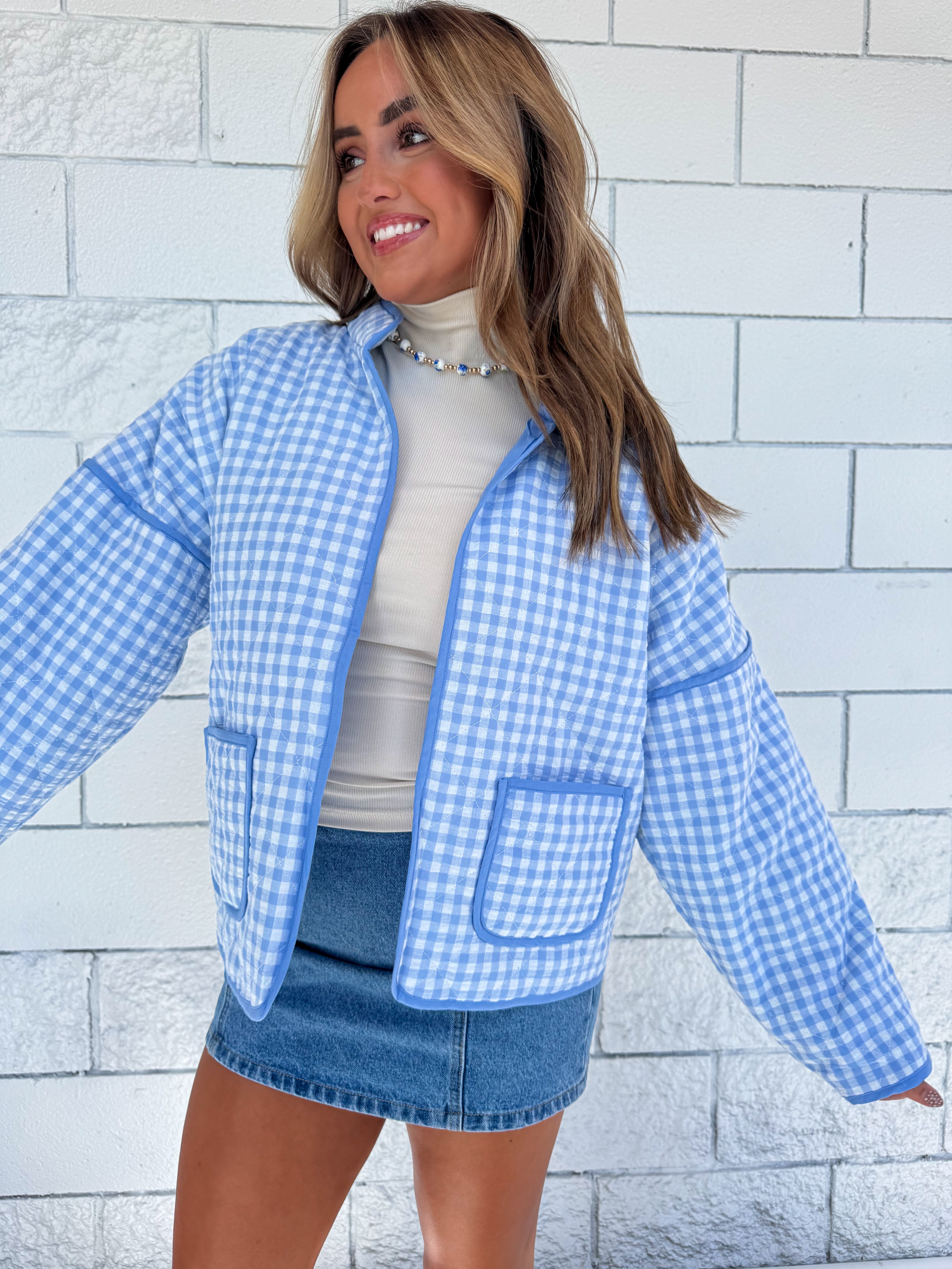 Autumn Blues Quilted Jacket
