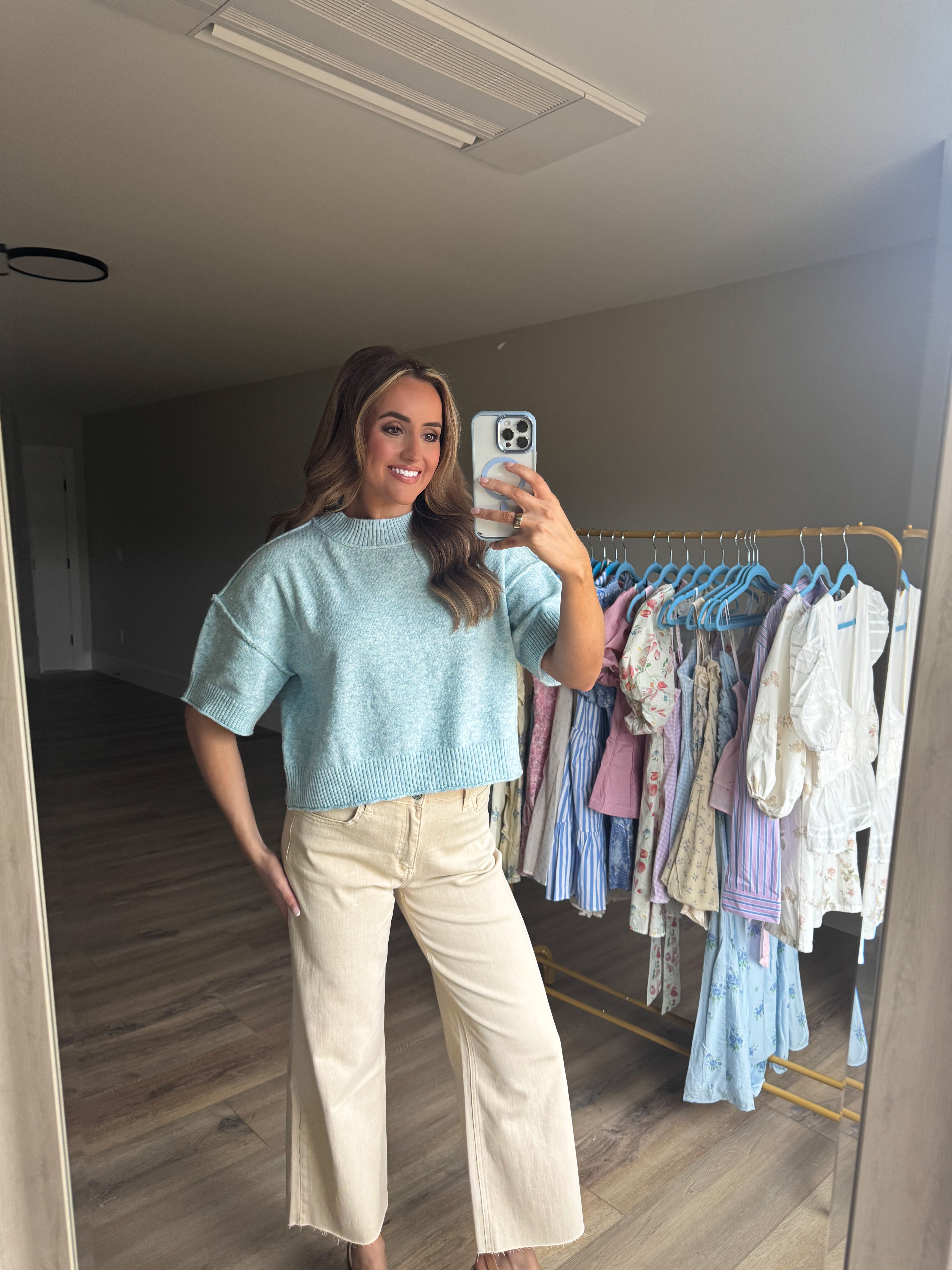 Blue Haze Knit Cardigan Top