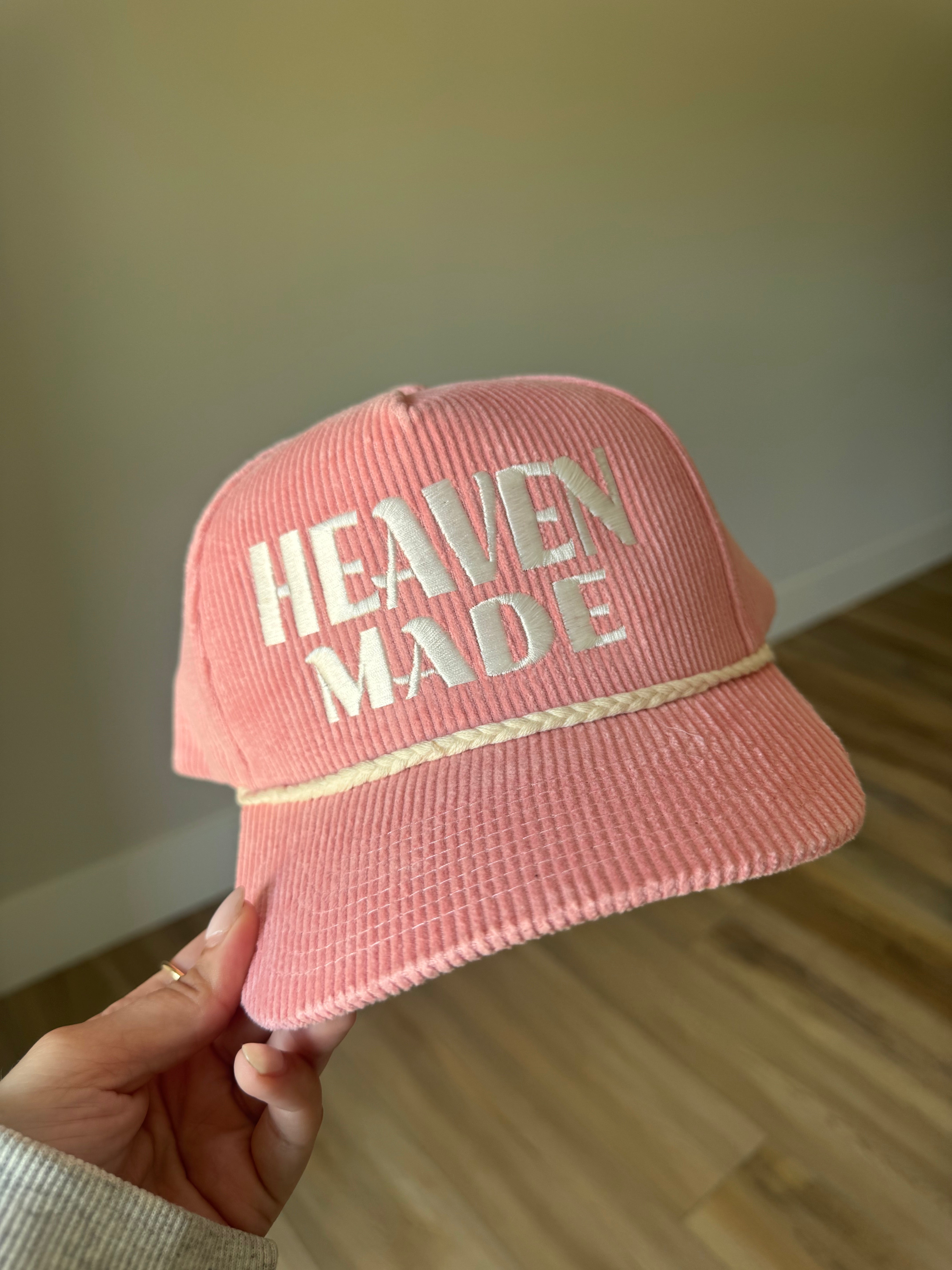 'Heaven Made' Corduroy Rope Trucker Hat