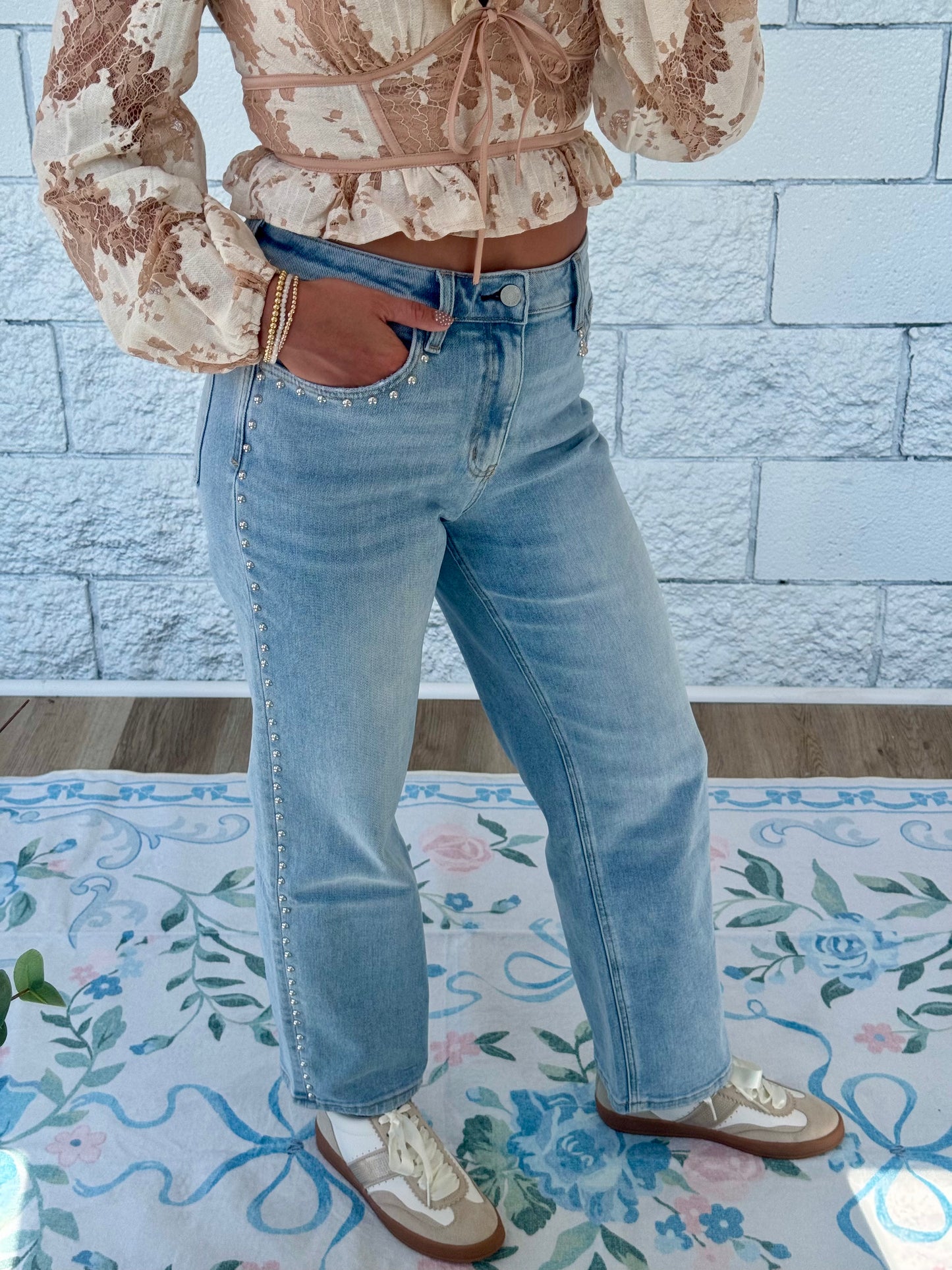 Pearl Snap Jean