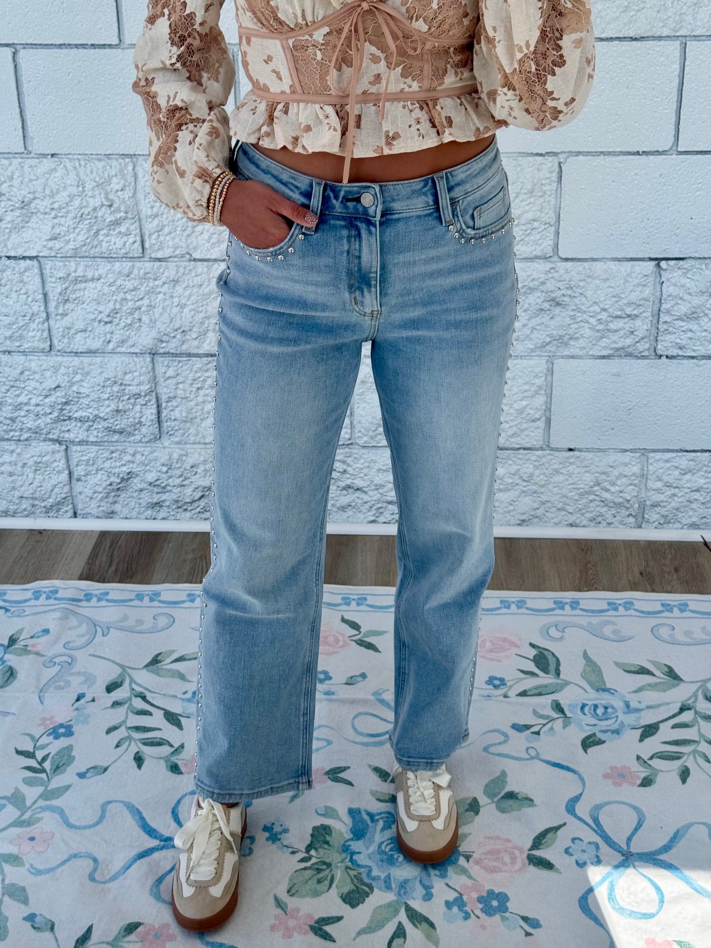 Pearl Snap Jean
