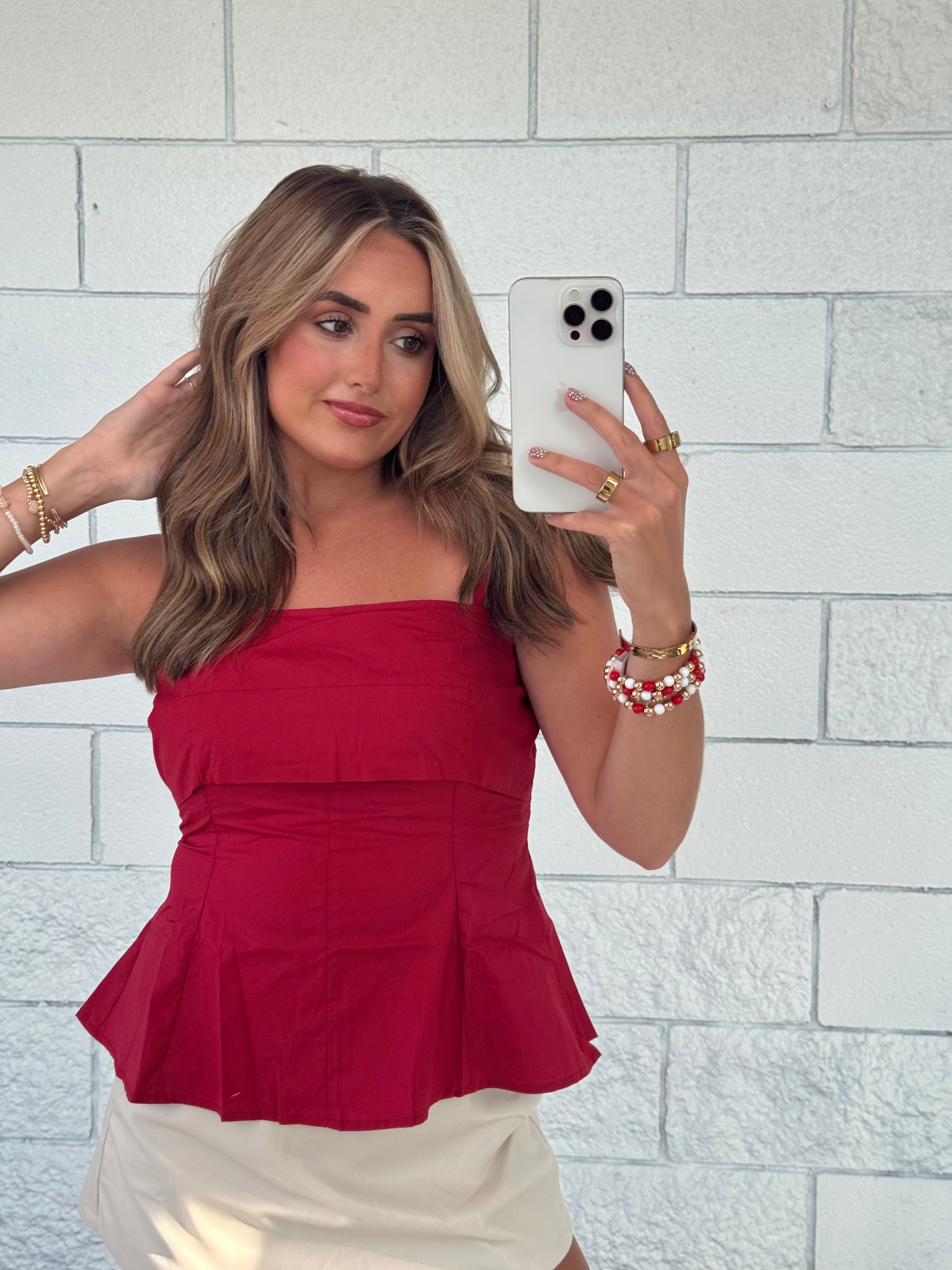 Sideline Sweetheart Top