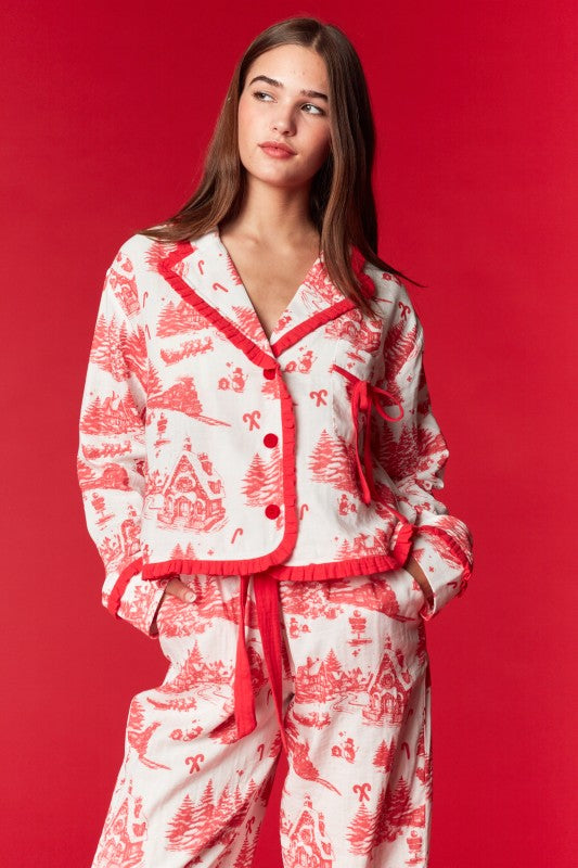 Gingerbread Village Pajama Set
