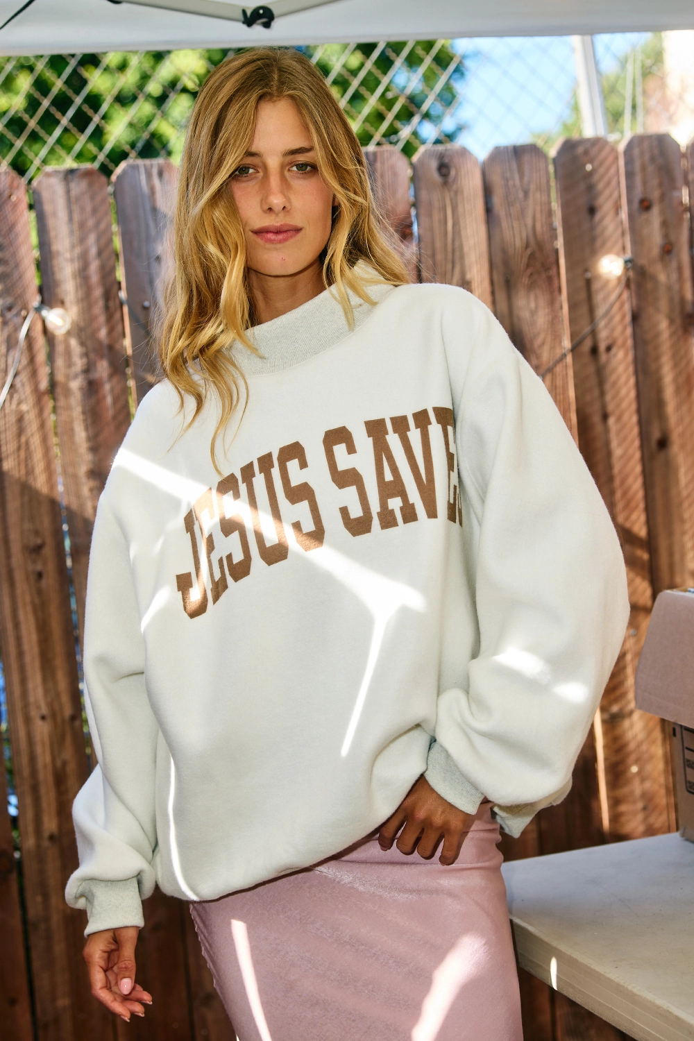 Jesus Saves Reversible Mockneck